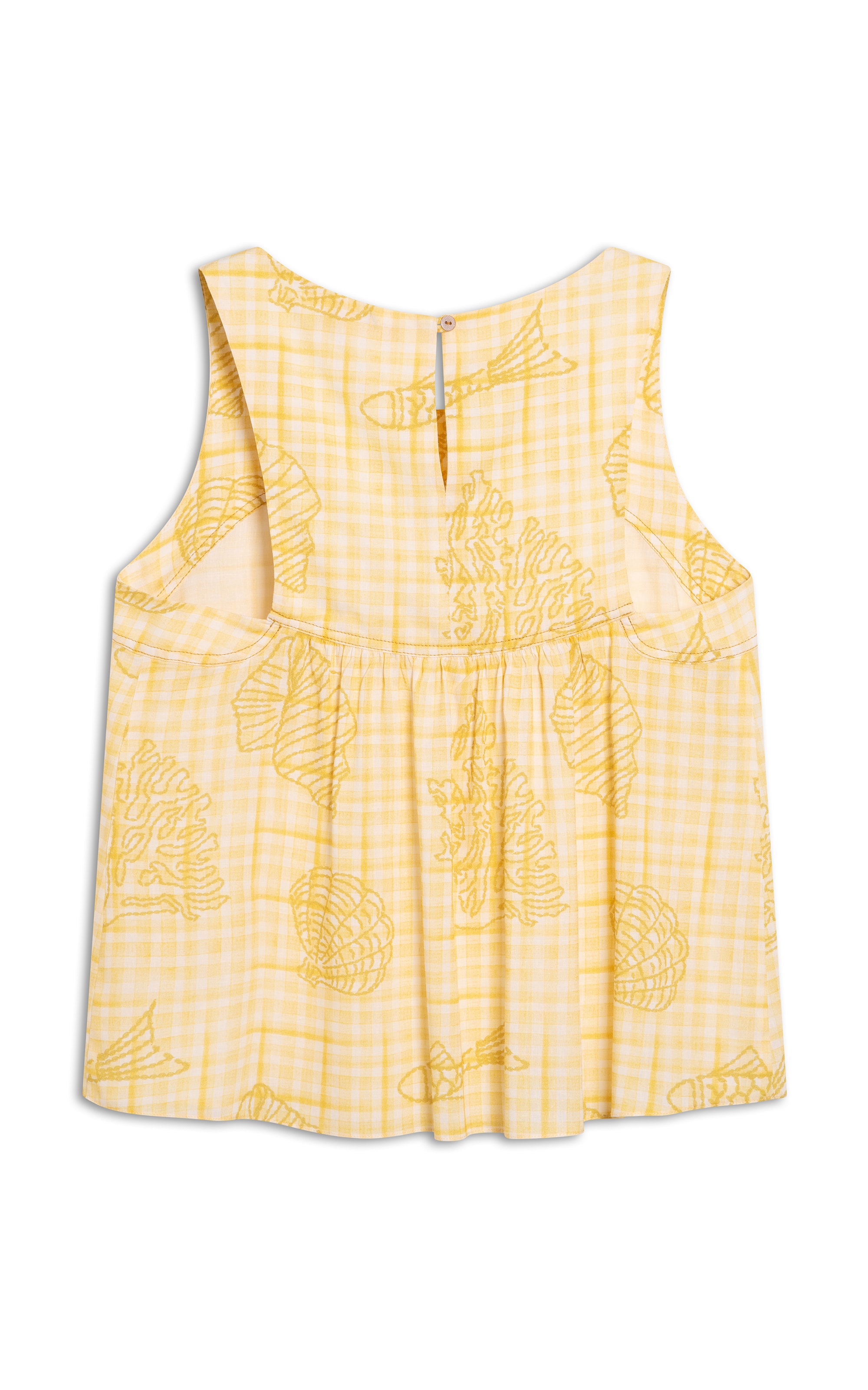 Regata Elle Vichy Linho Amarelo