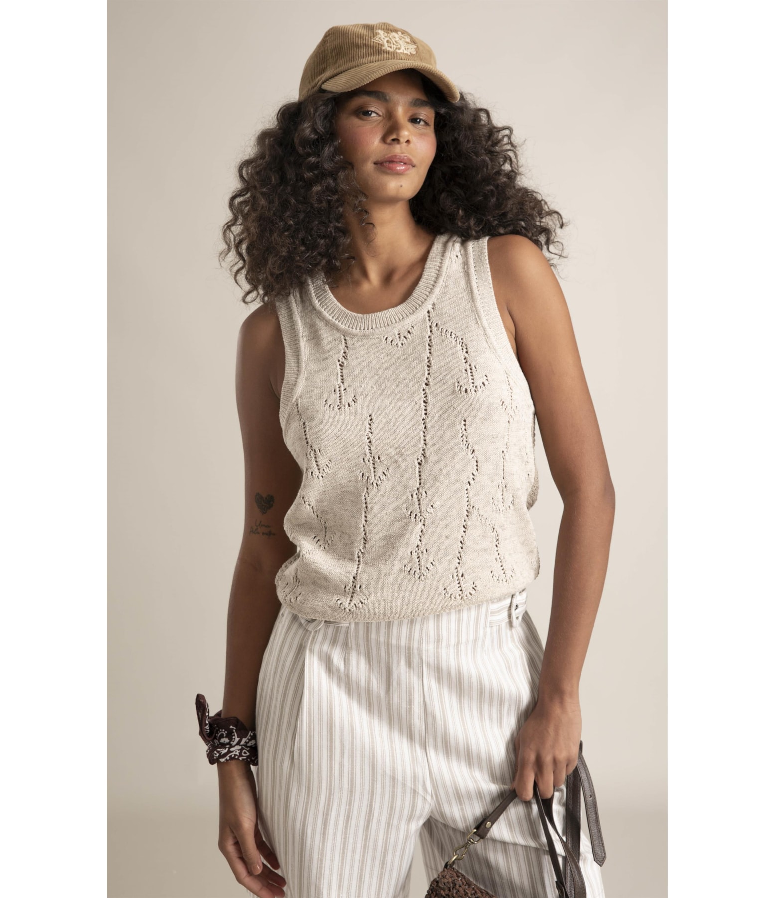 Regata Iris Jacquard Cordas Natural