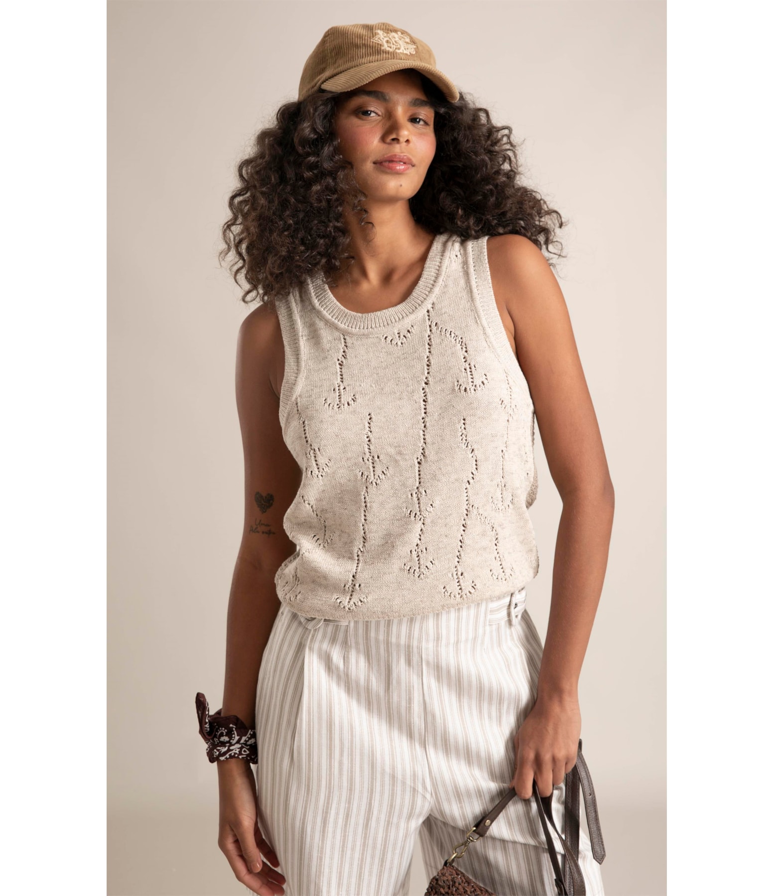 Regata Iris Jacquard Cordas Natural