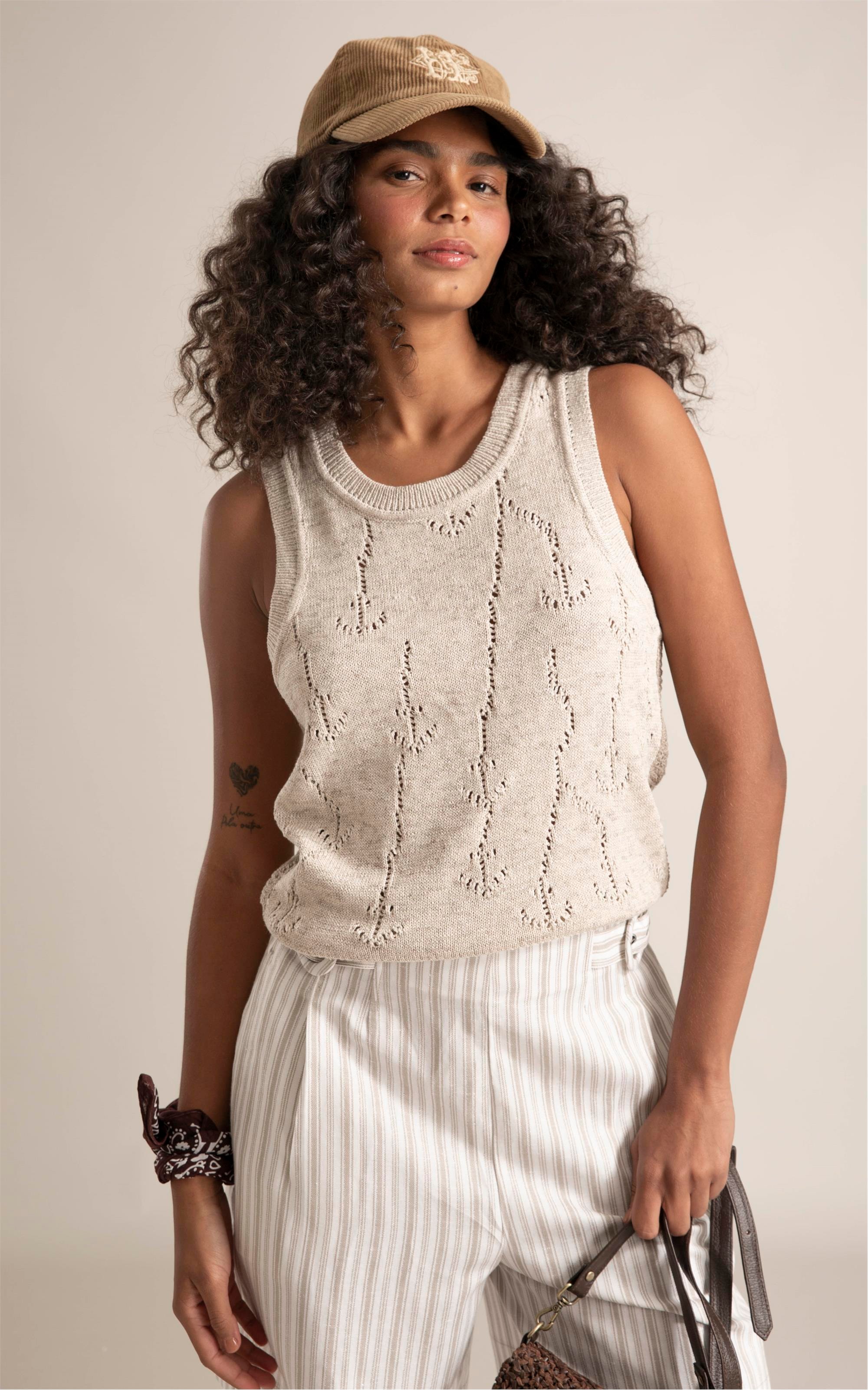 Regata Iris Jacquard Cordas Natural