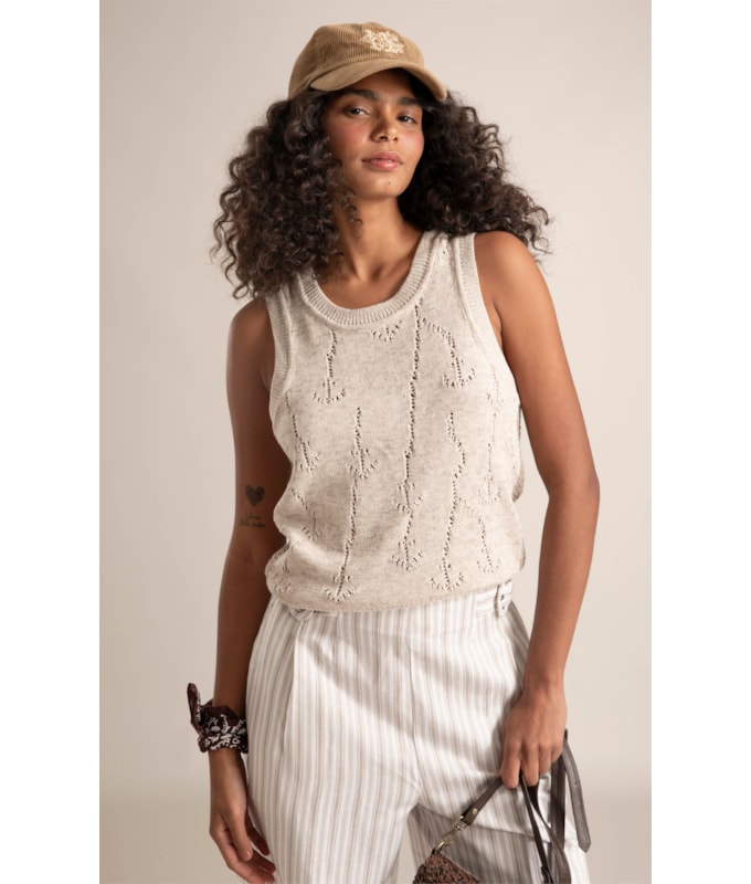 Regata Iris Jacquard Cordas Natural