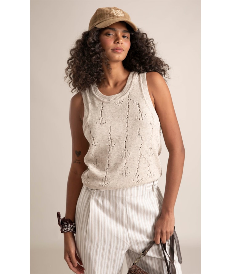 Regata Iris Jacquard Cordas Natural