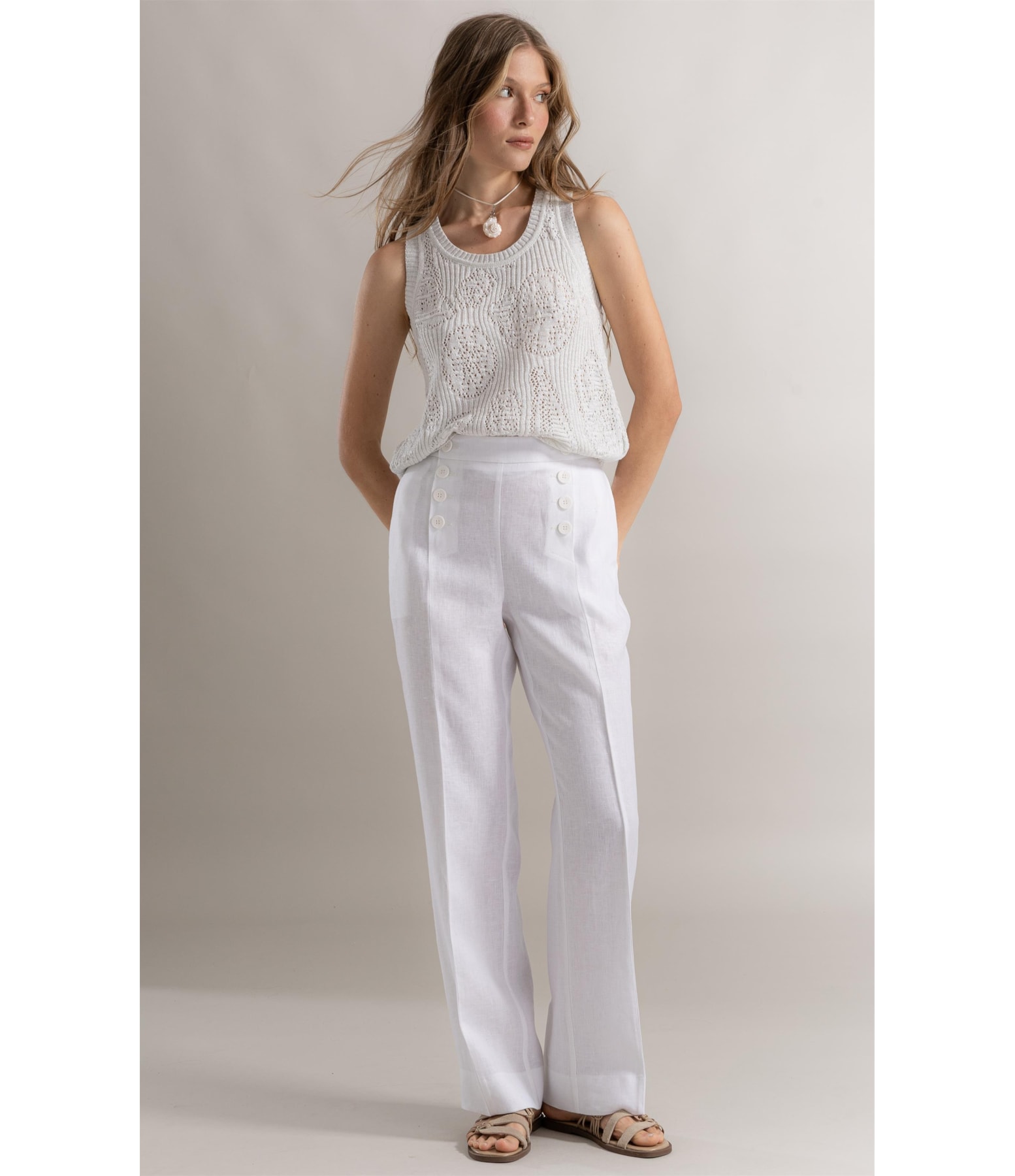 Regata Iris Jacquard Nautique Branco