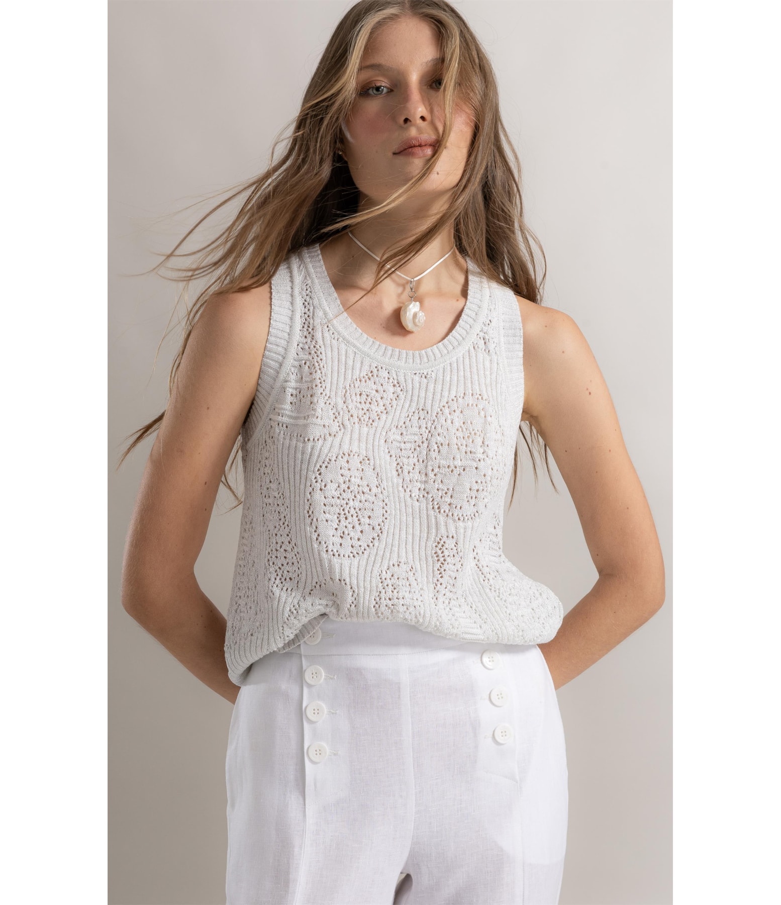 Regata Iris Jacquard Nautique Branco