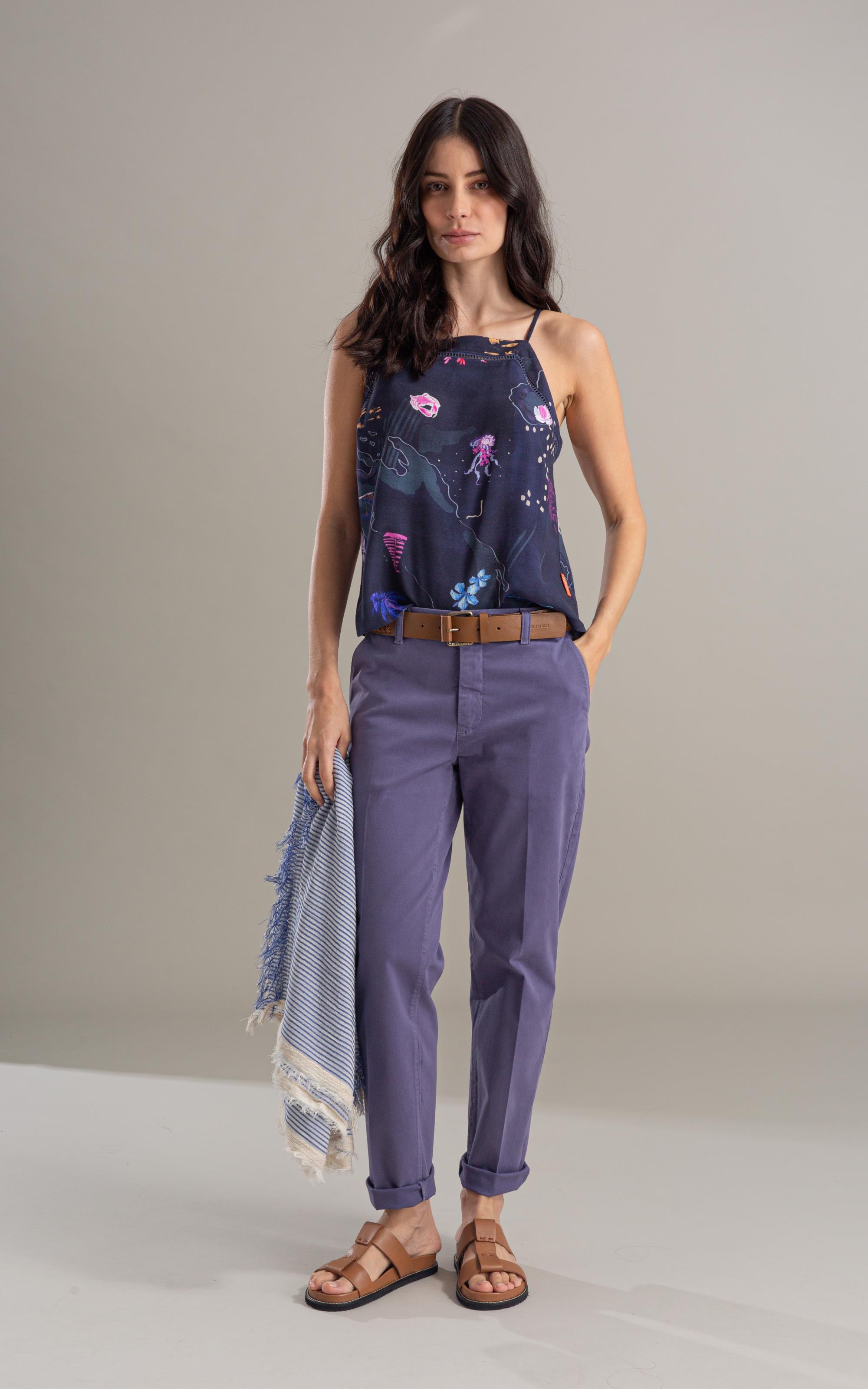 Regata Jin Mapa Viscose Dark Navy