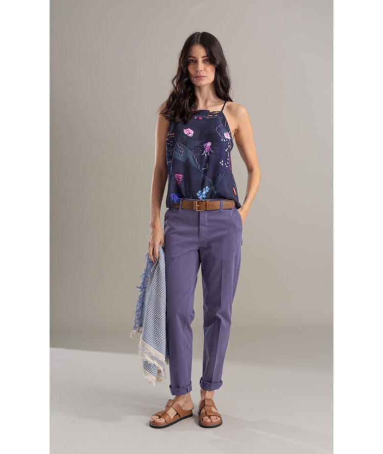 Regata Jin Mapa Viscose Dark Navy