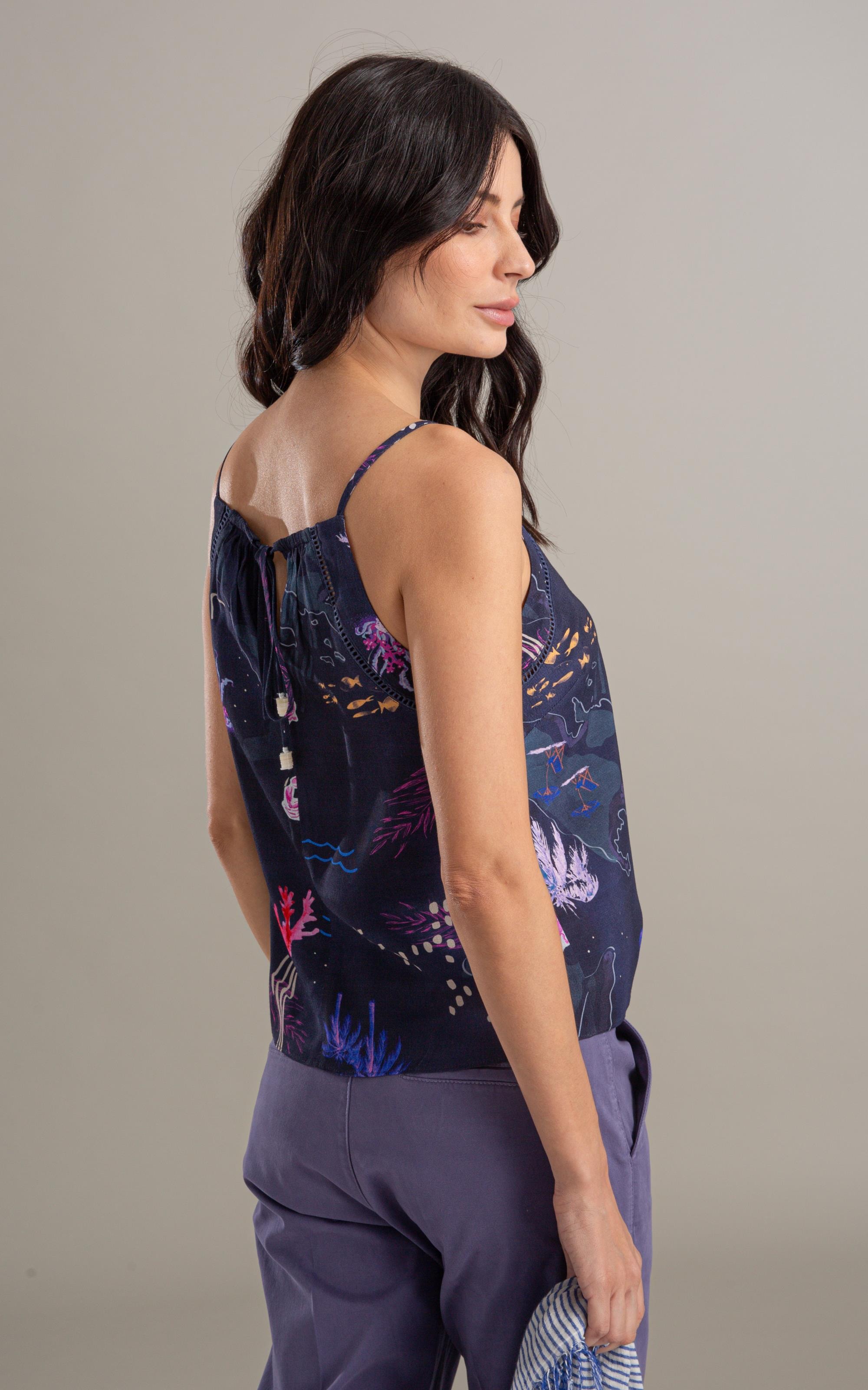 Regata Jin Mapa Viscose Dark Navy