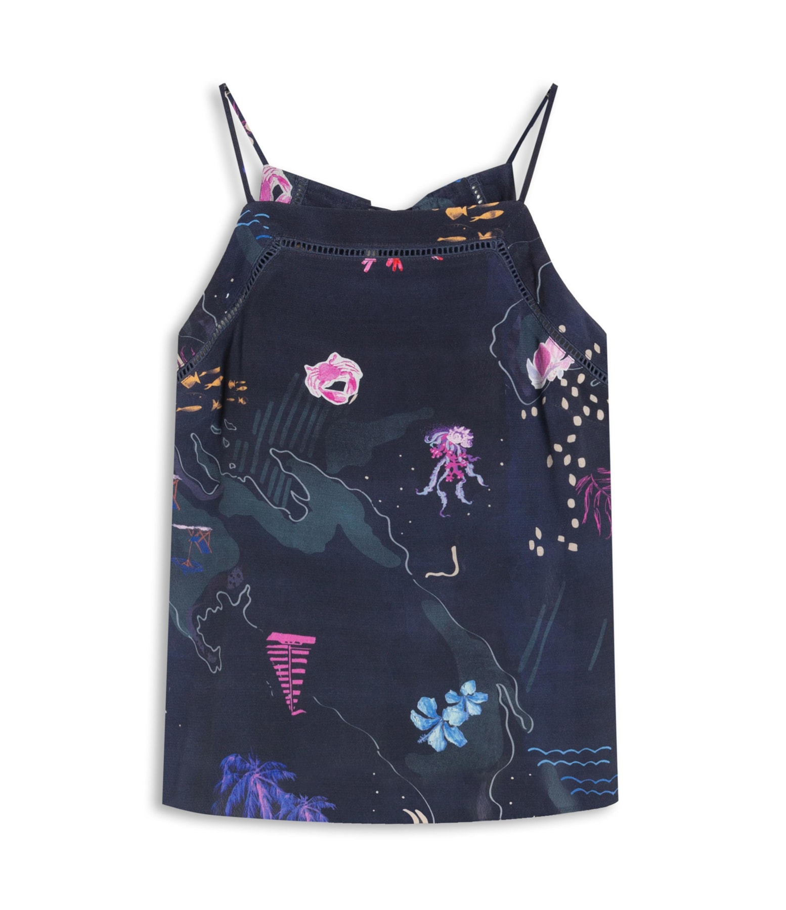 Regata Jin Mapa Viscose Dark Navy