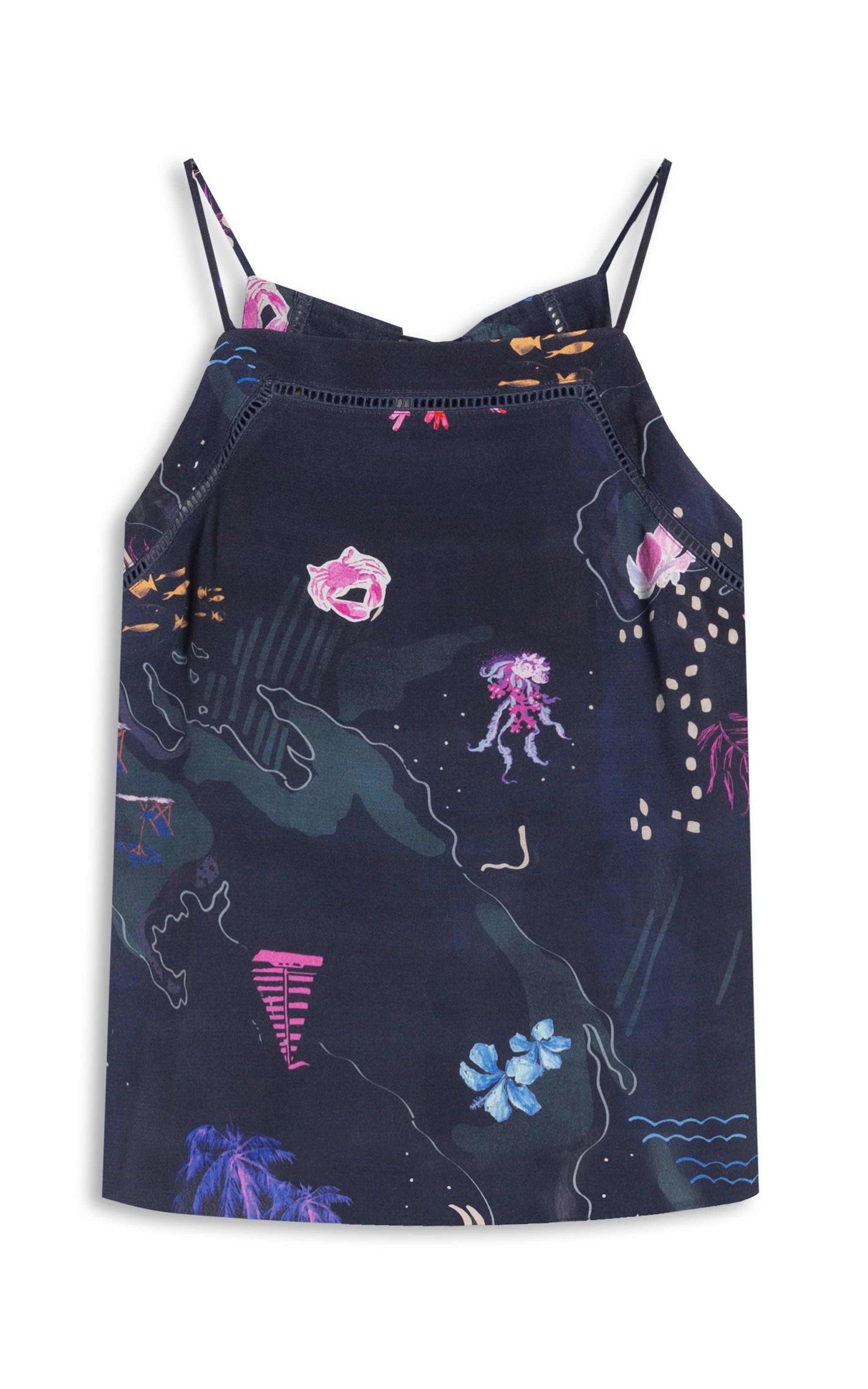 Regata Jin Mapa Viscose Dark Navy