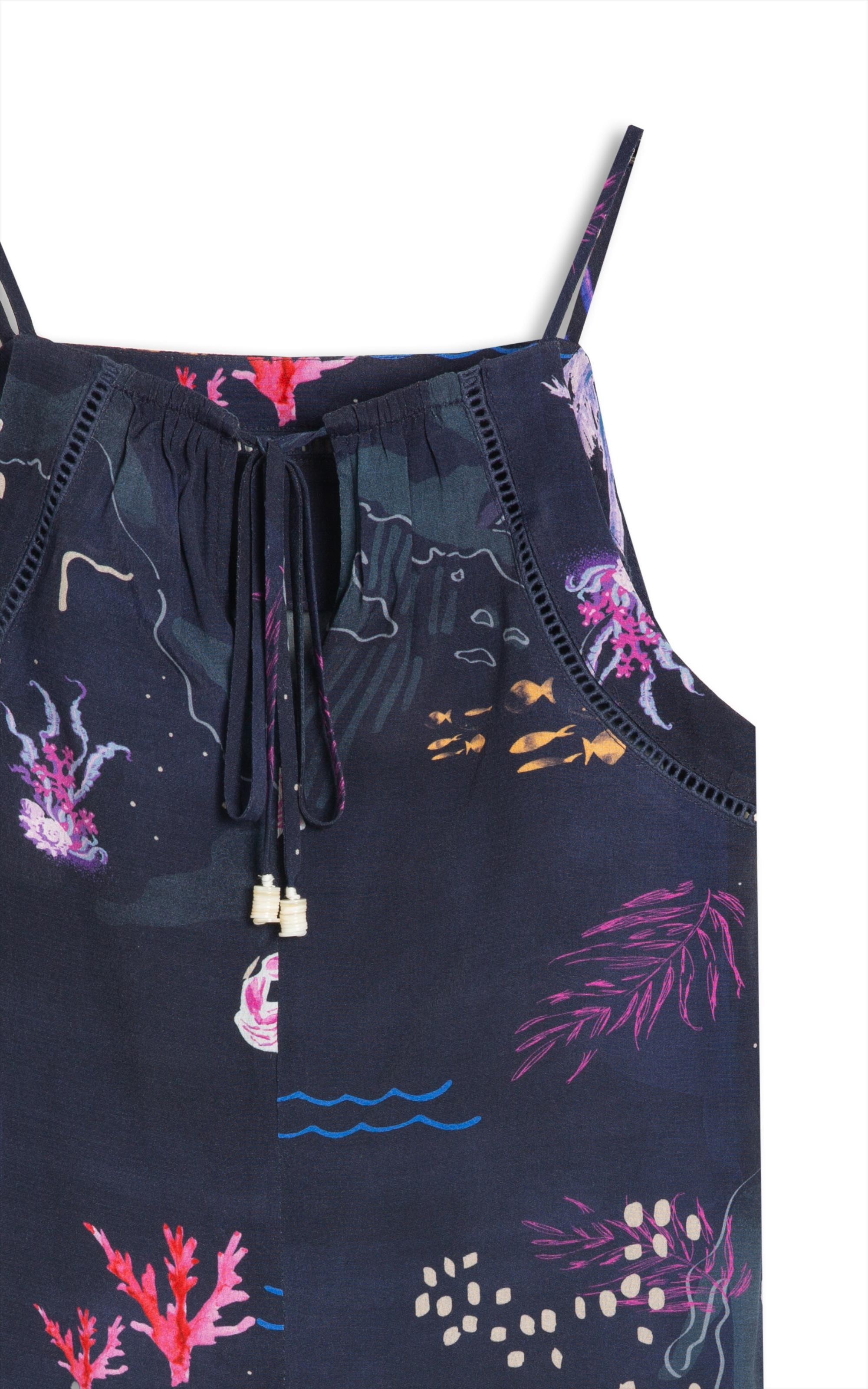 Regata Jin Mapa Viscose Dark Navy