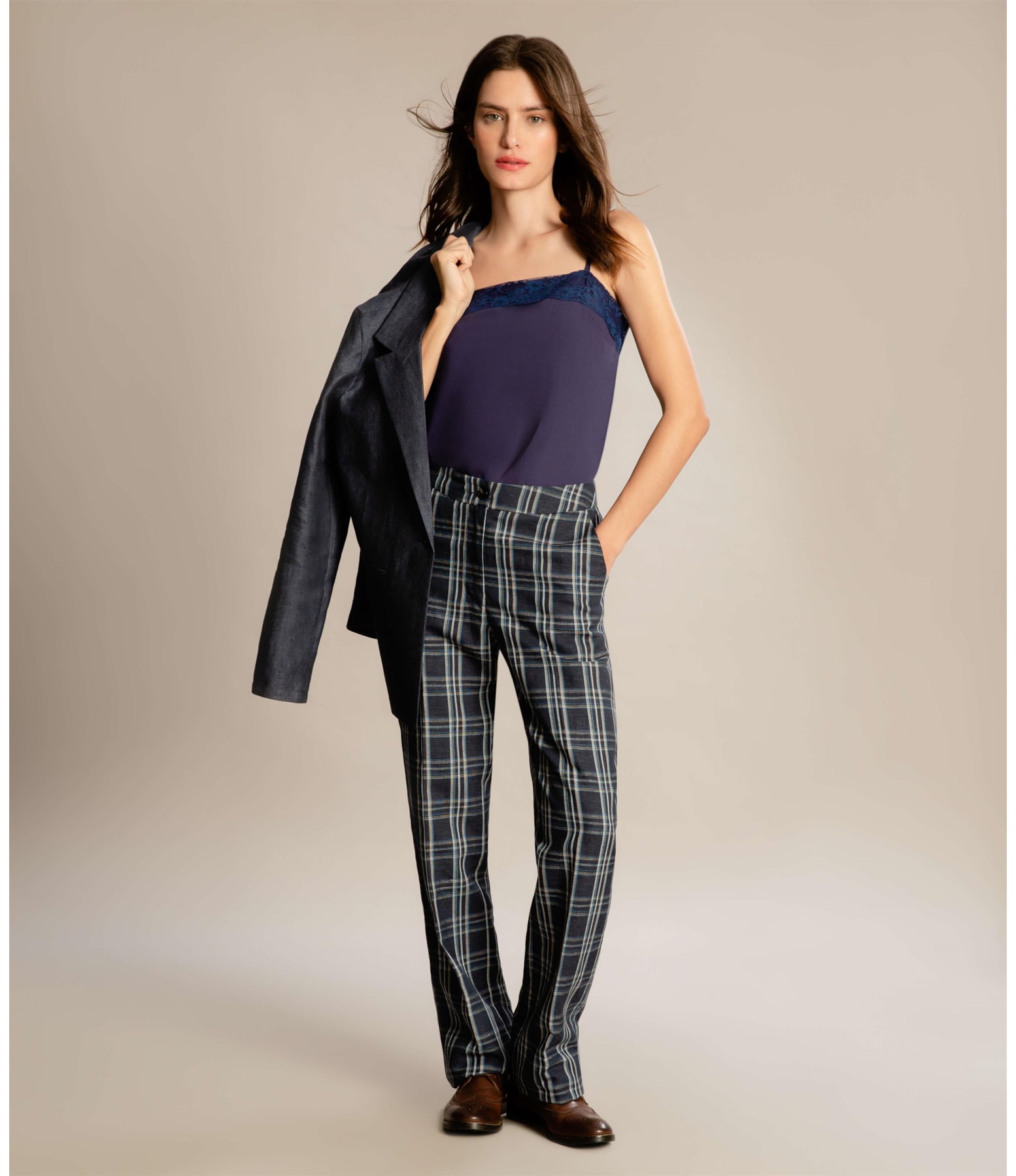 Regata Joli Renda Lisa Dark Navy