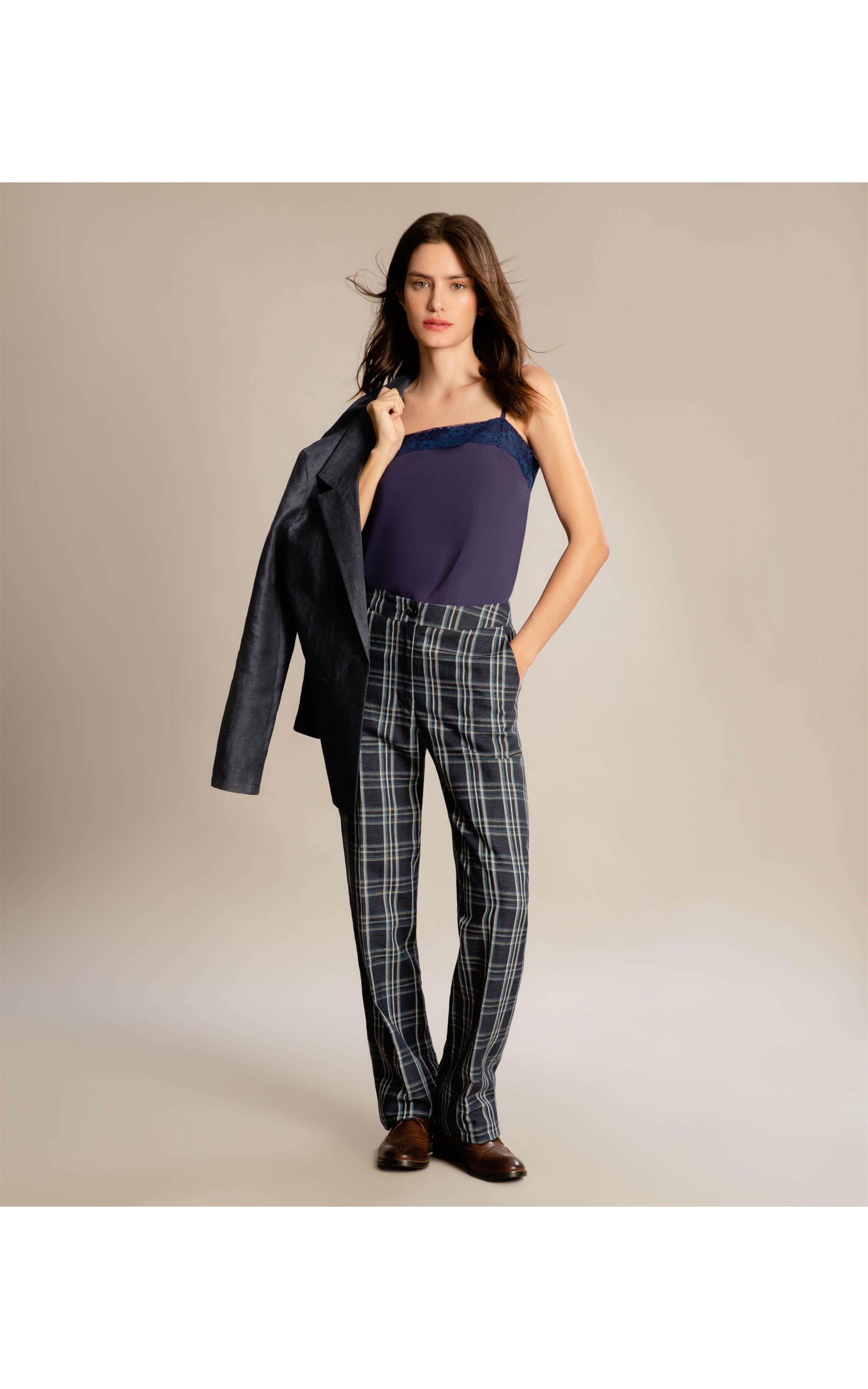 Regata Joli Renda Lisa Dark Navy