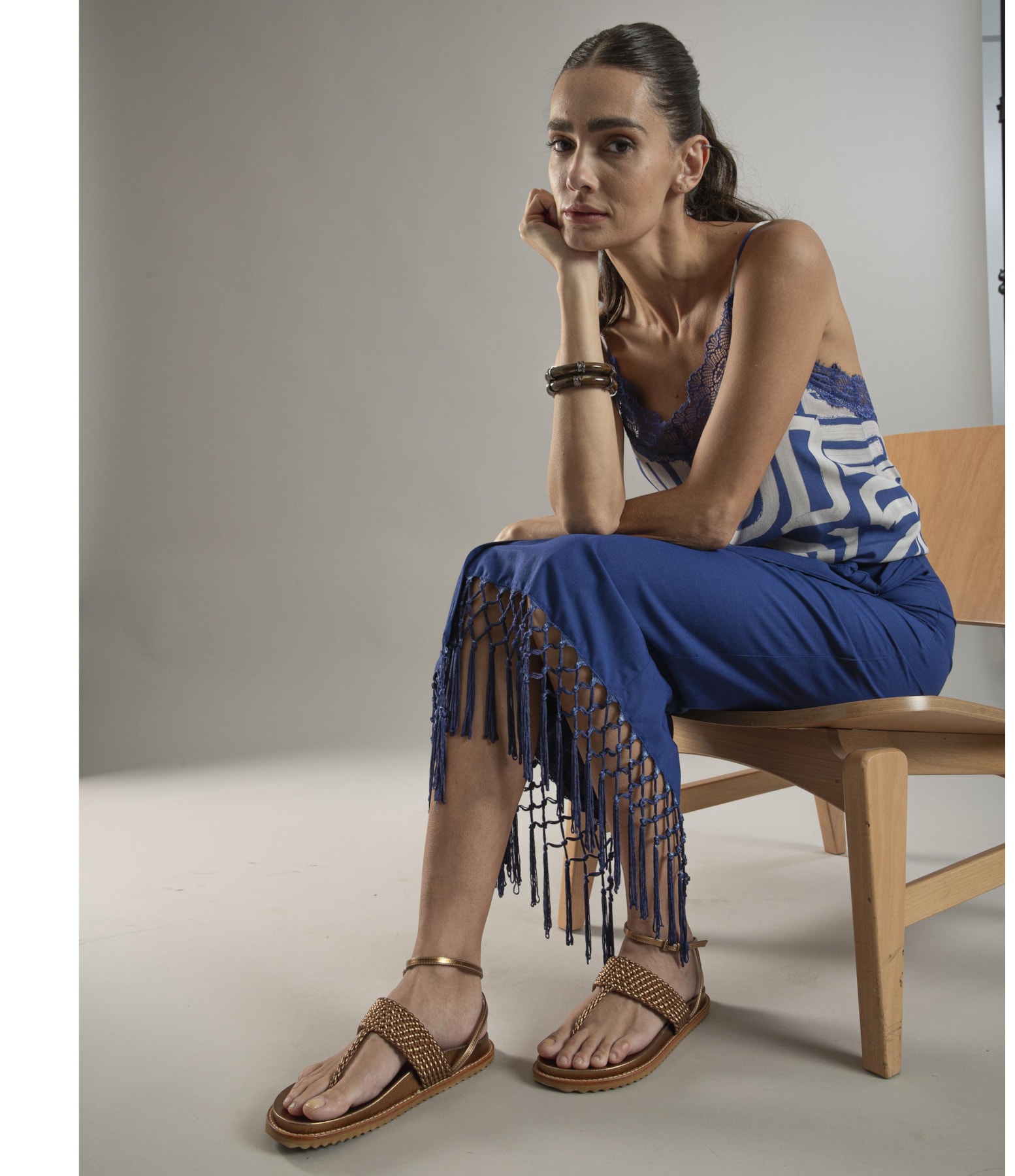 Regata Kate Brush Tiles Azul Bic