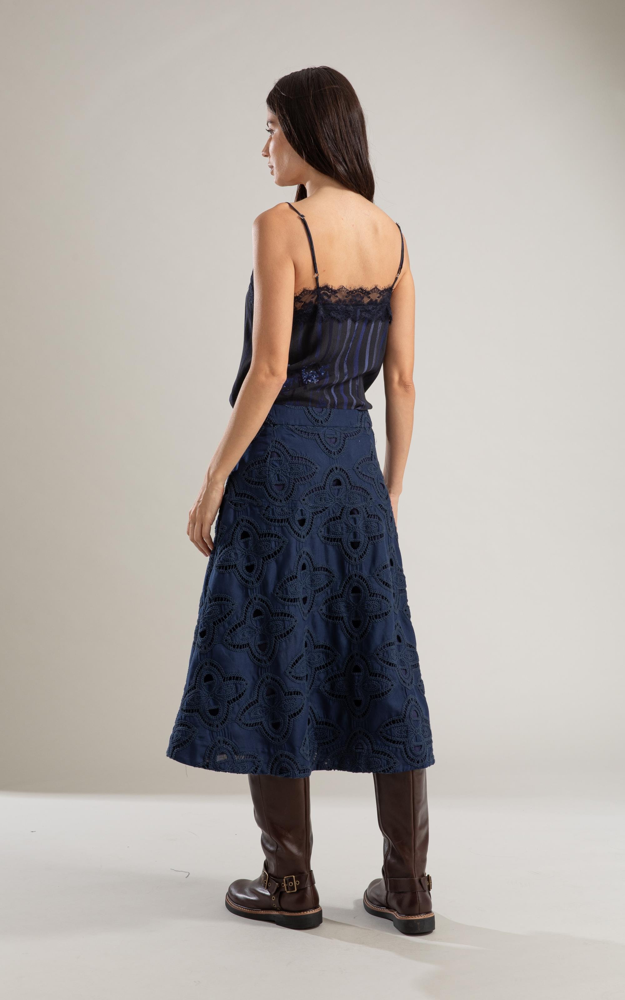 Regata Kate Floral Listra Dark Navy