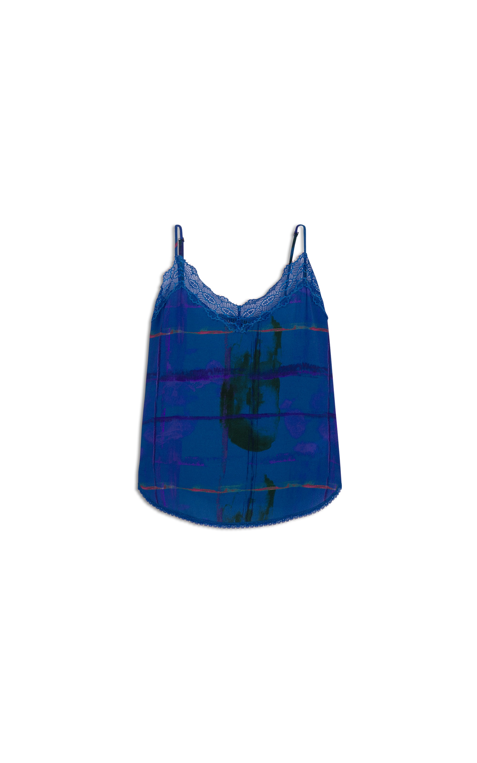 Regata Kate Xadrez Acqua Viscose Royal