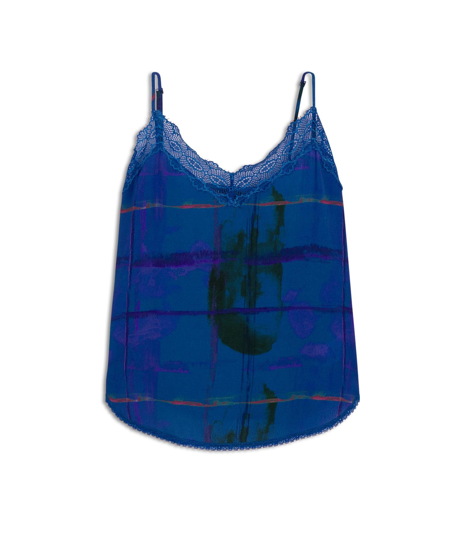 Regata Kate Xadrez Acqua Viscose Royal