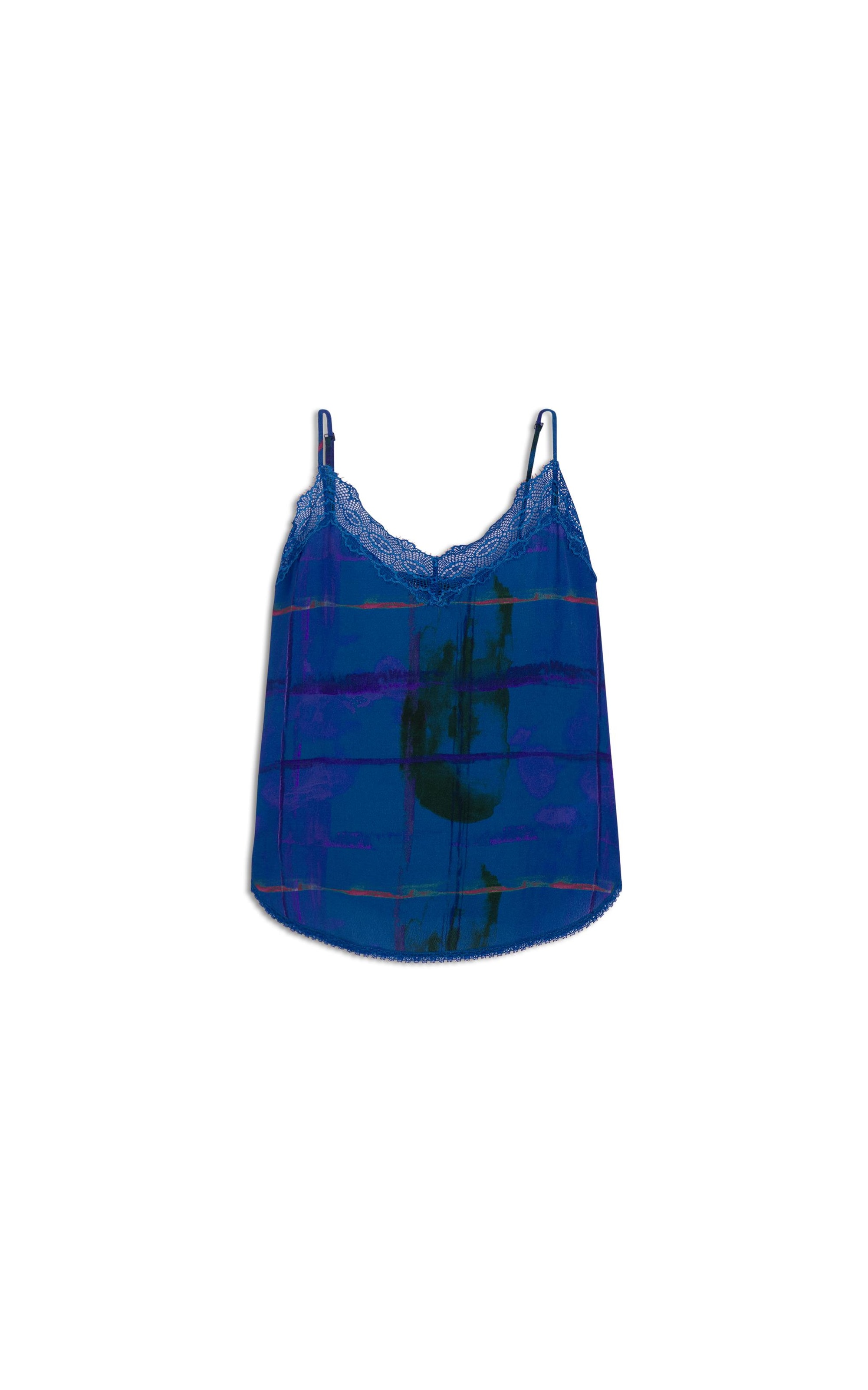 Regata Kate Xadrez Acqua Viscose Royal