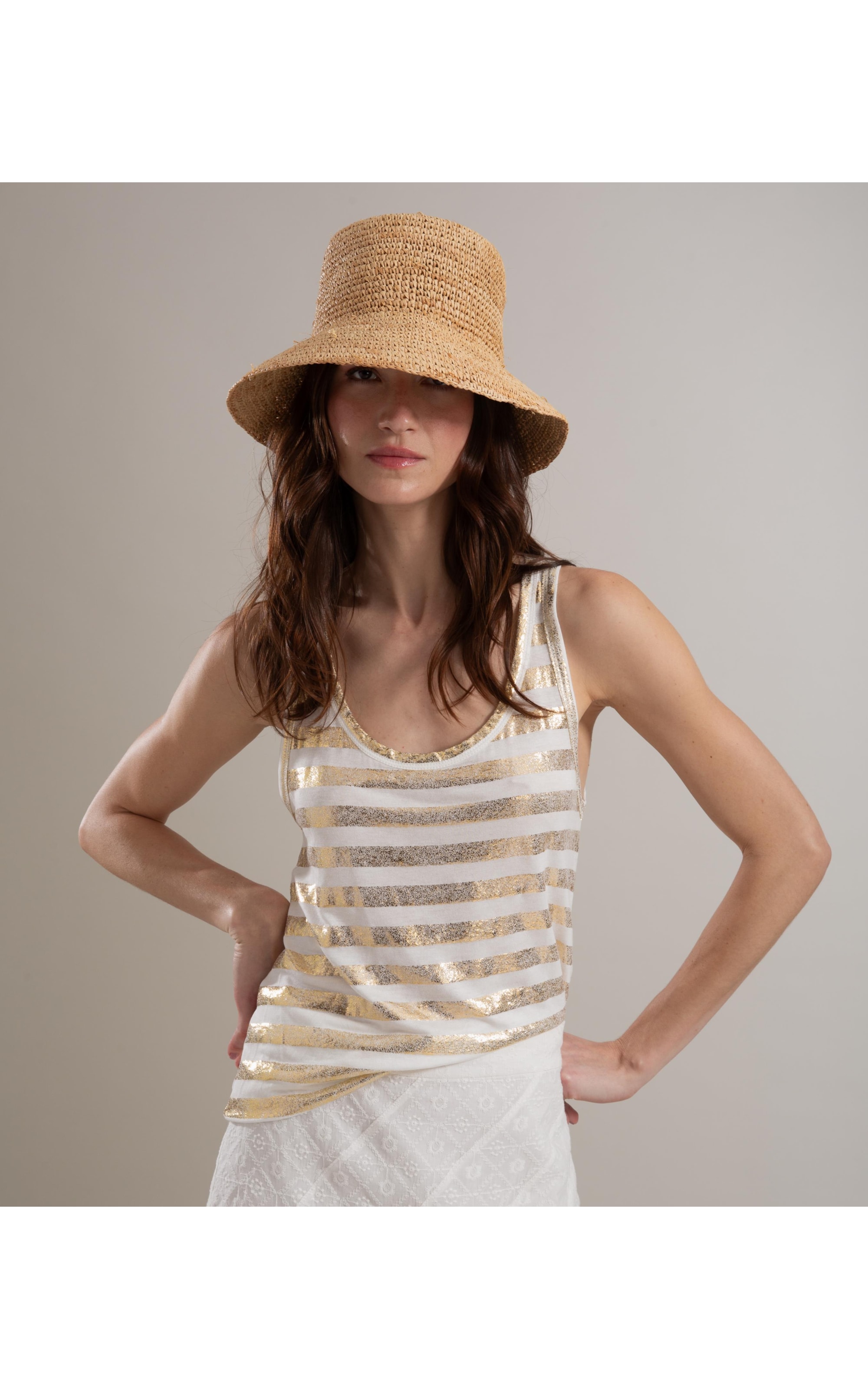 Regata Katia Listra Foil Dourado