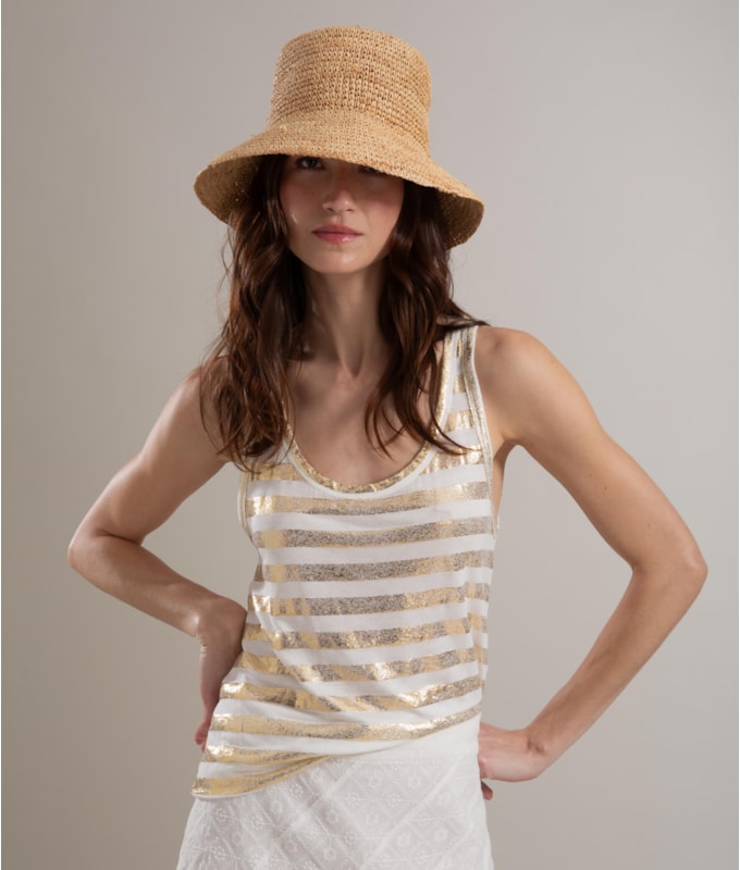 Regata Katia Listra Foil Dourado