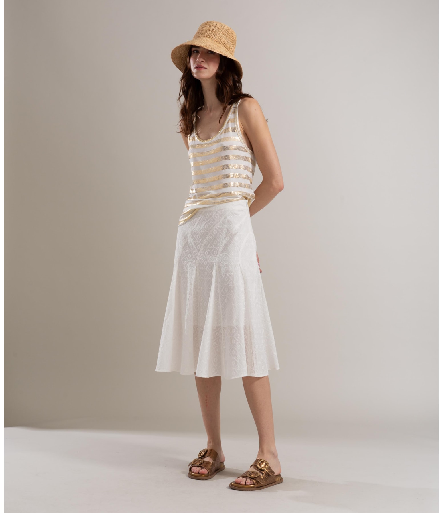 Regata Katia Listra Foil Dourado