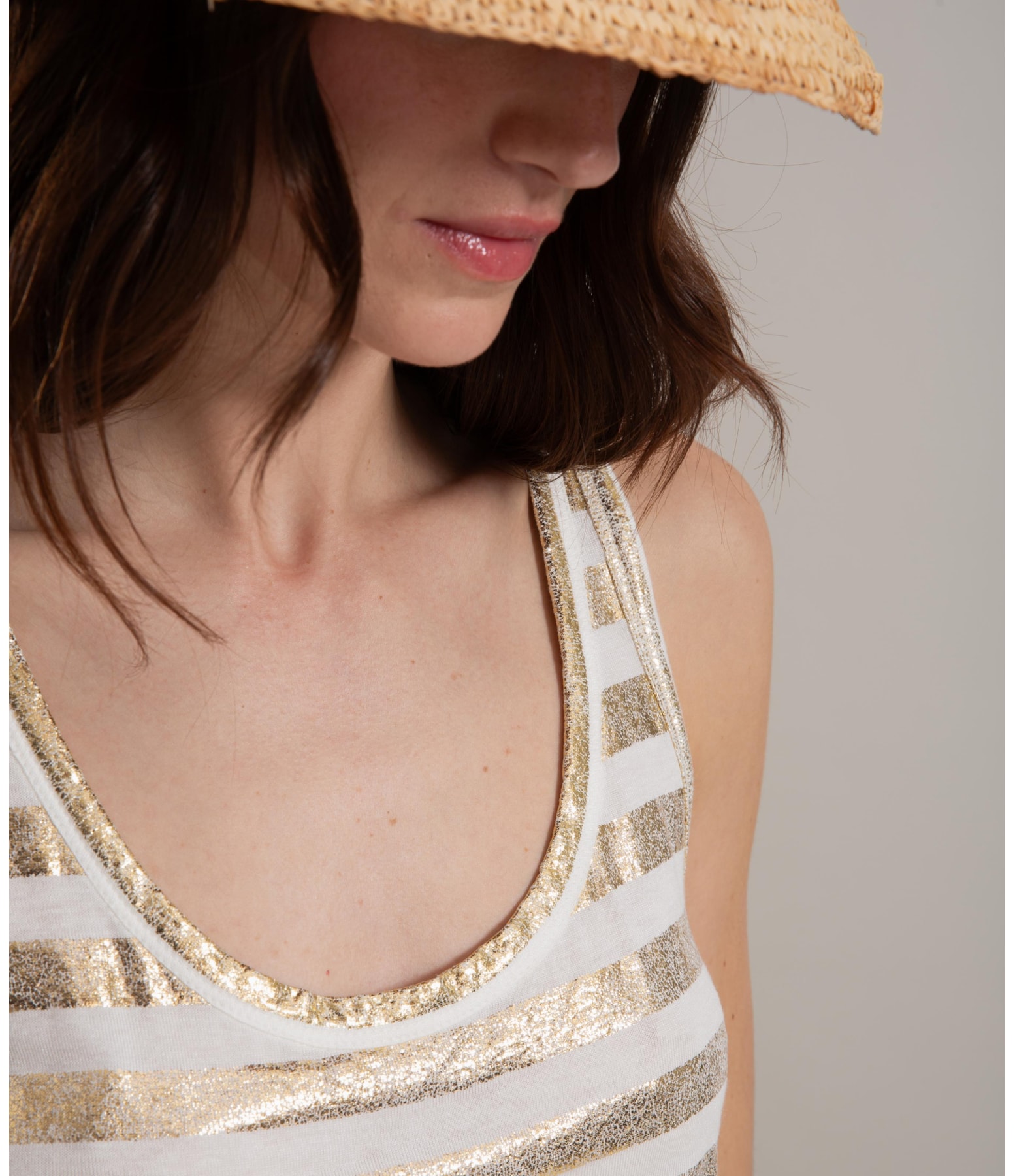 Regata Katia Listra Foil Dourado