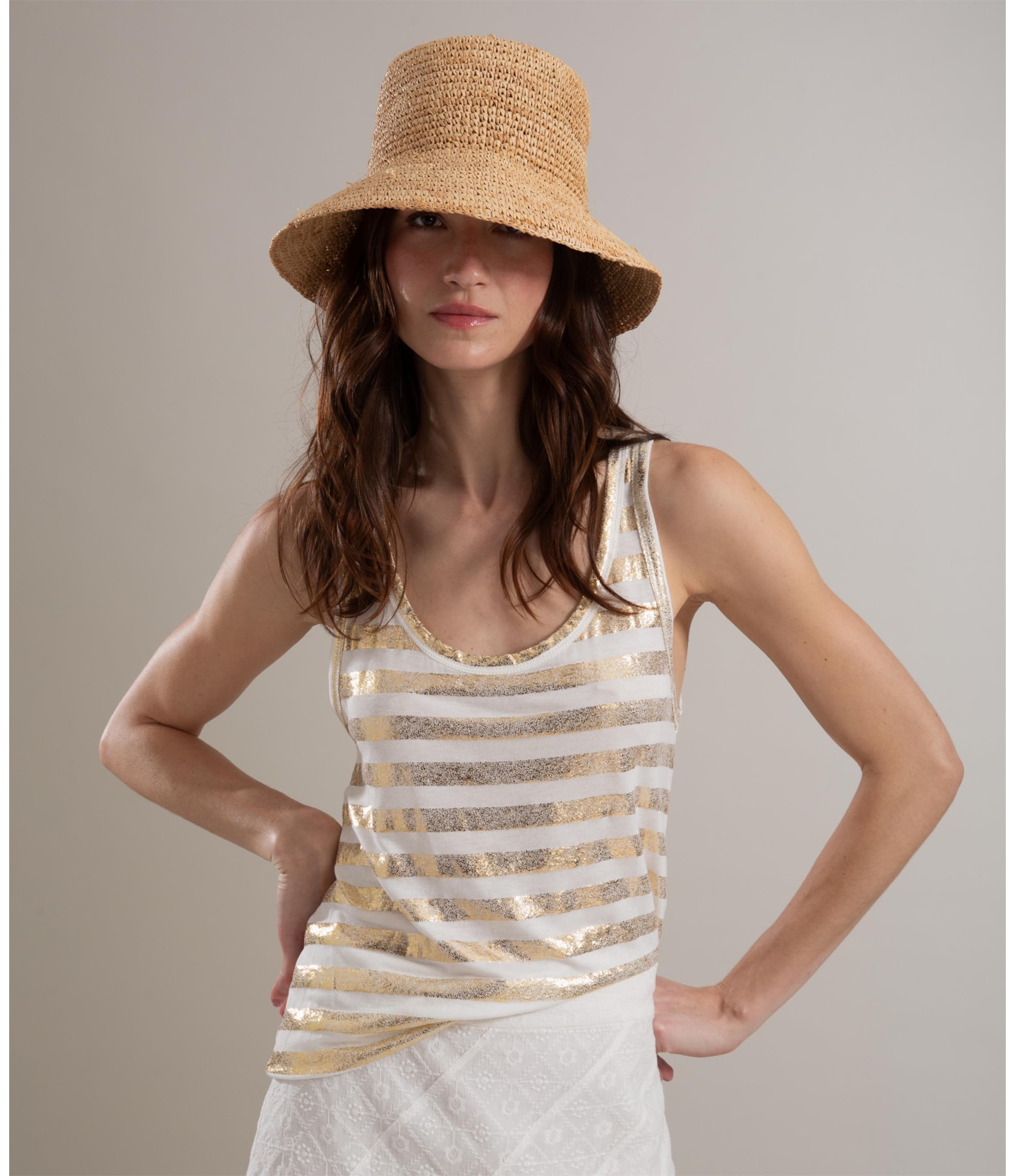 Regata Katia Listra Foil Dourado