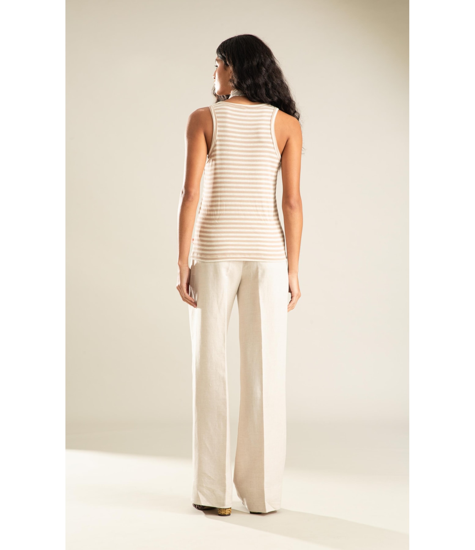 Regata Kauane Listrada Linho Off White