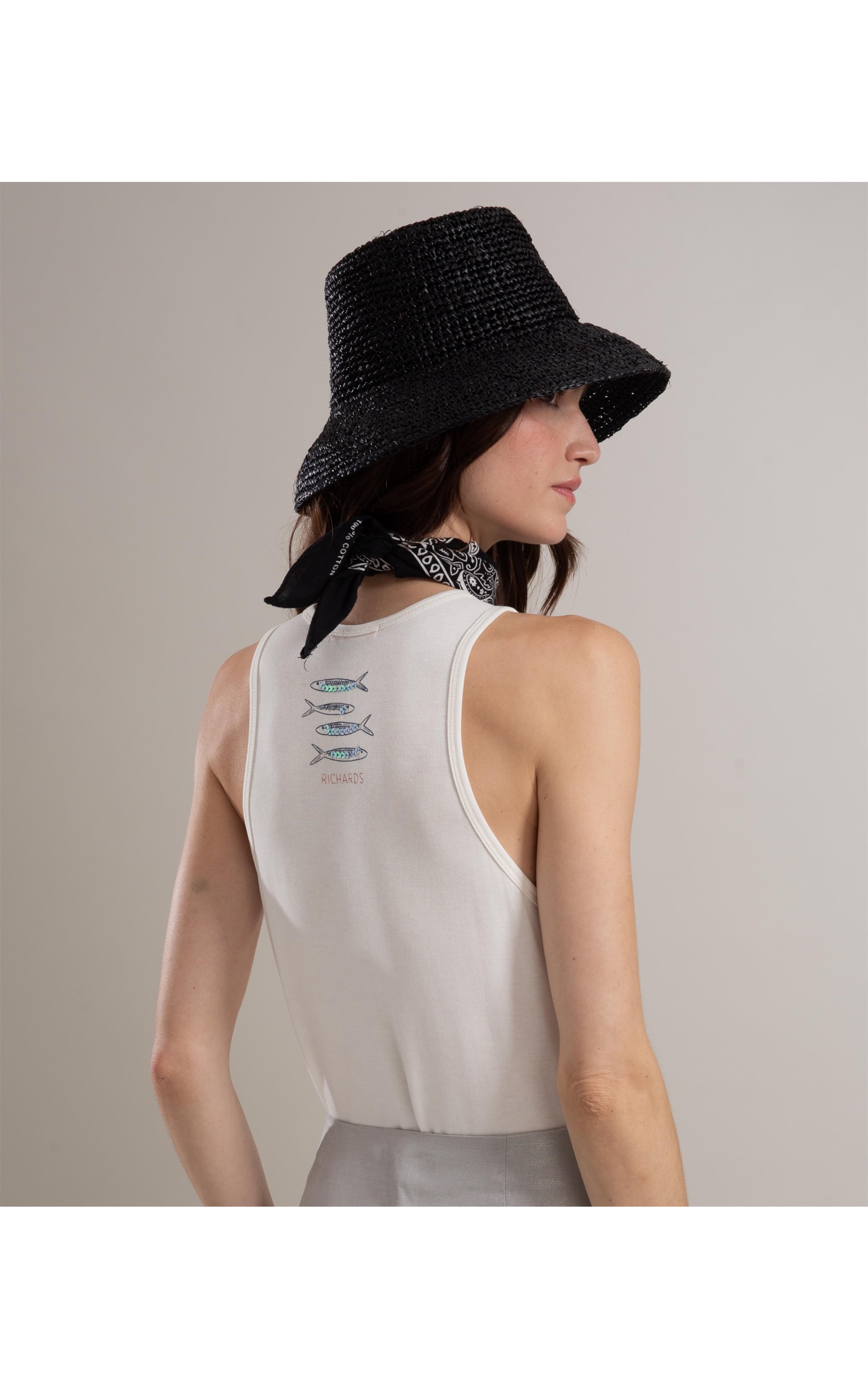 Regata Kauane Tricot Linho Branco