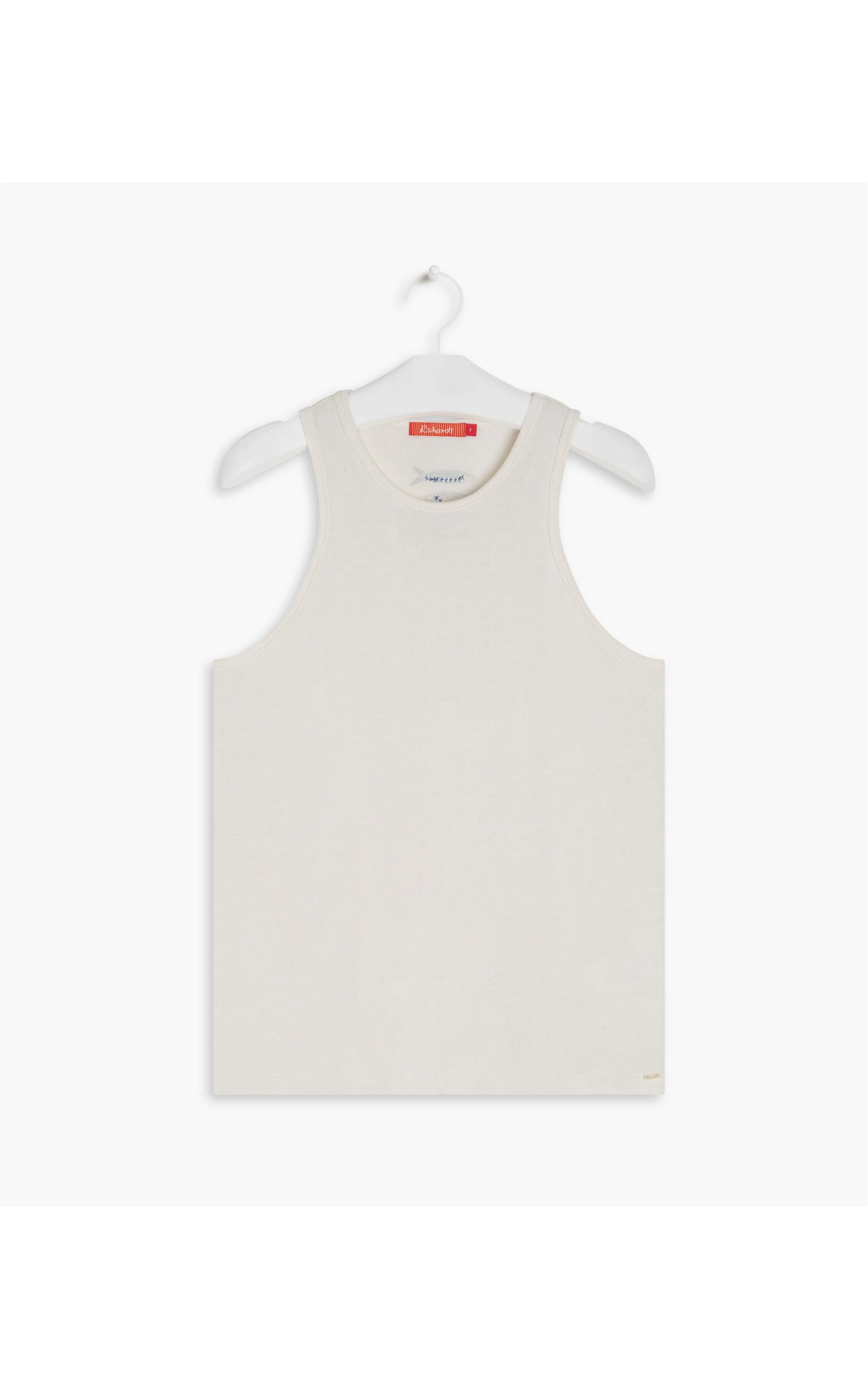 Regata Kauane Tricot Linho Branco
