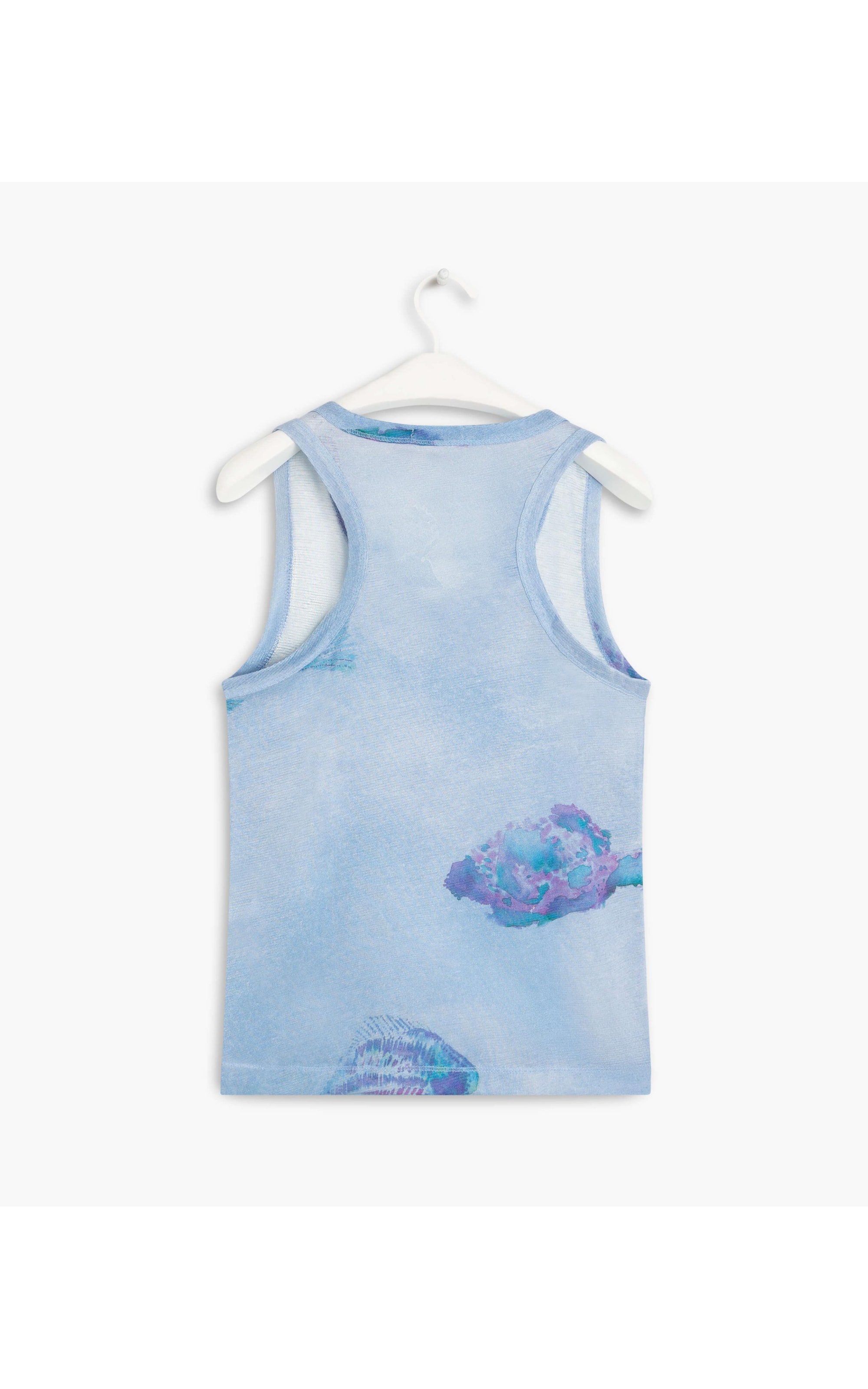 Regata Linho  Açucena Estampa Fish Blue Vintage