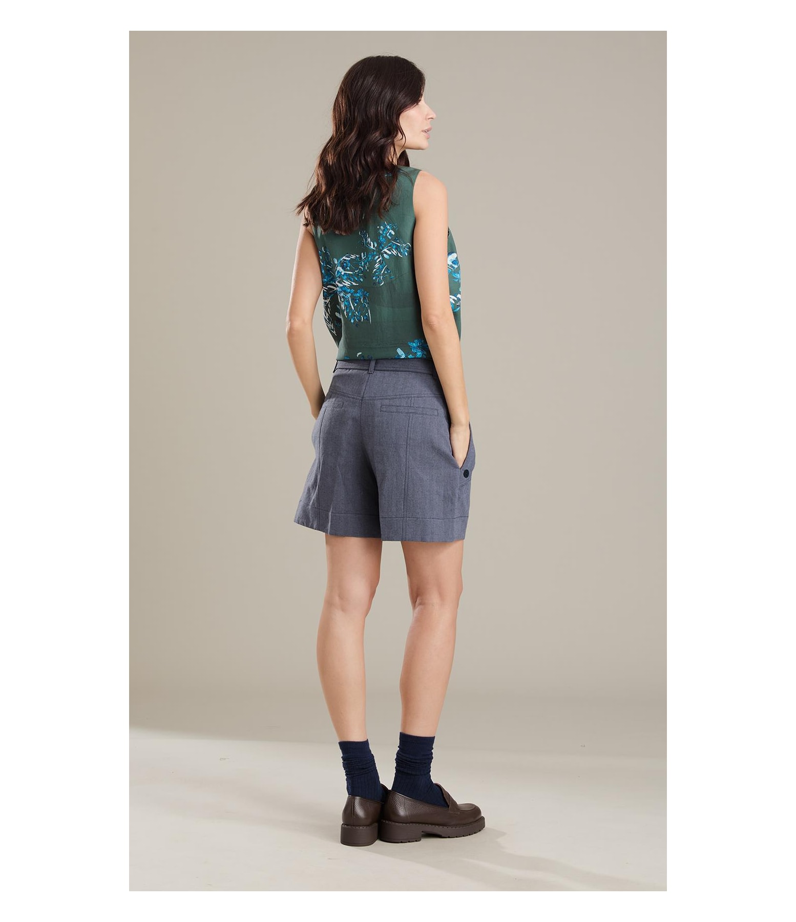 Regata Linho  Ayla Splatter Floresta