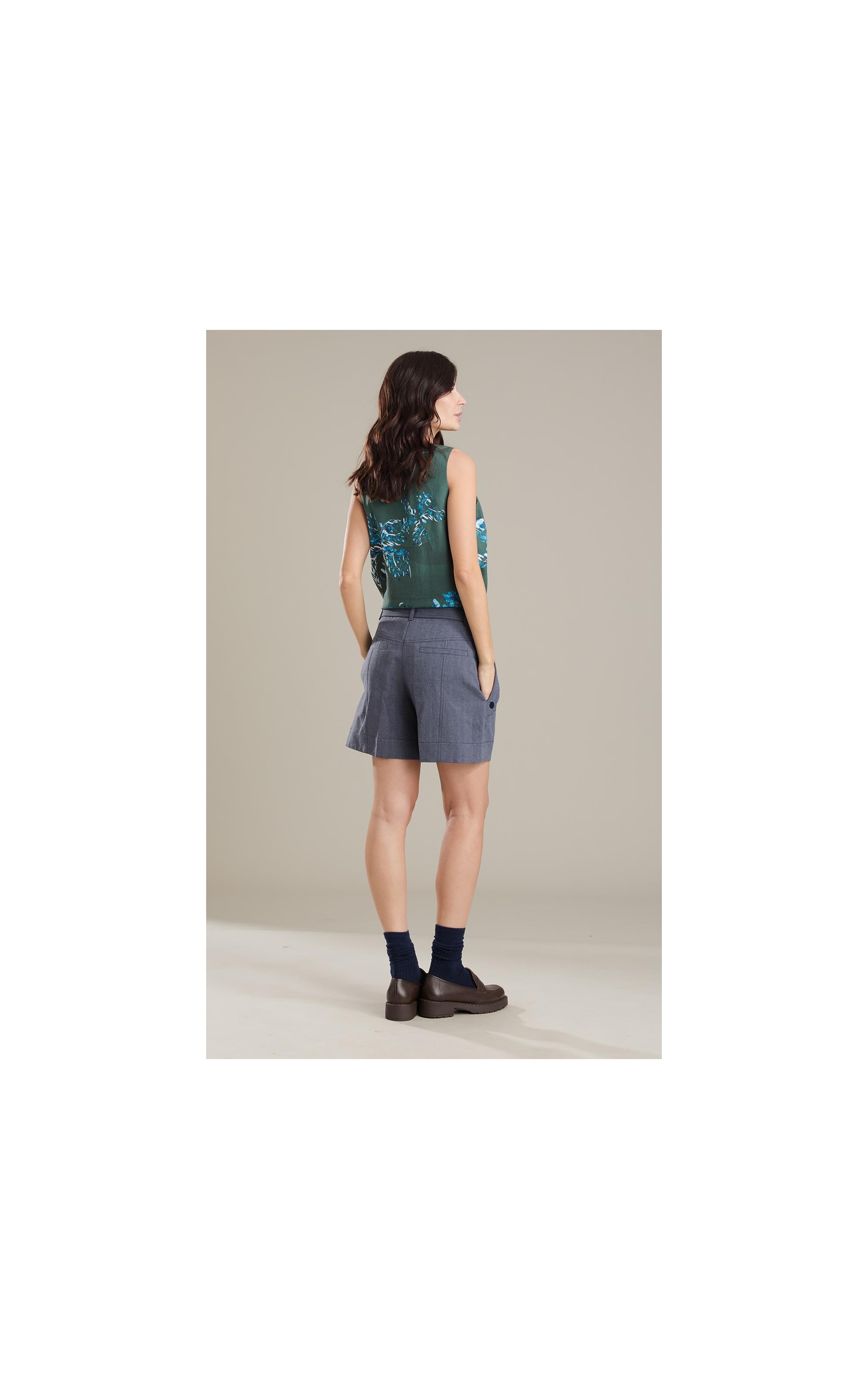 Regata Linho  Ayla Splatter Floresta