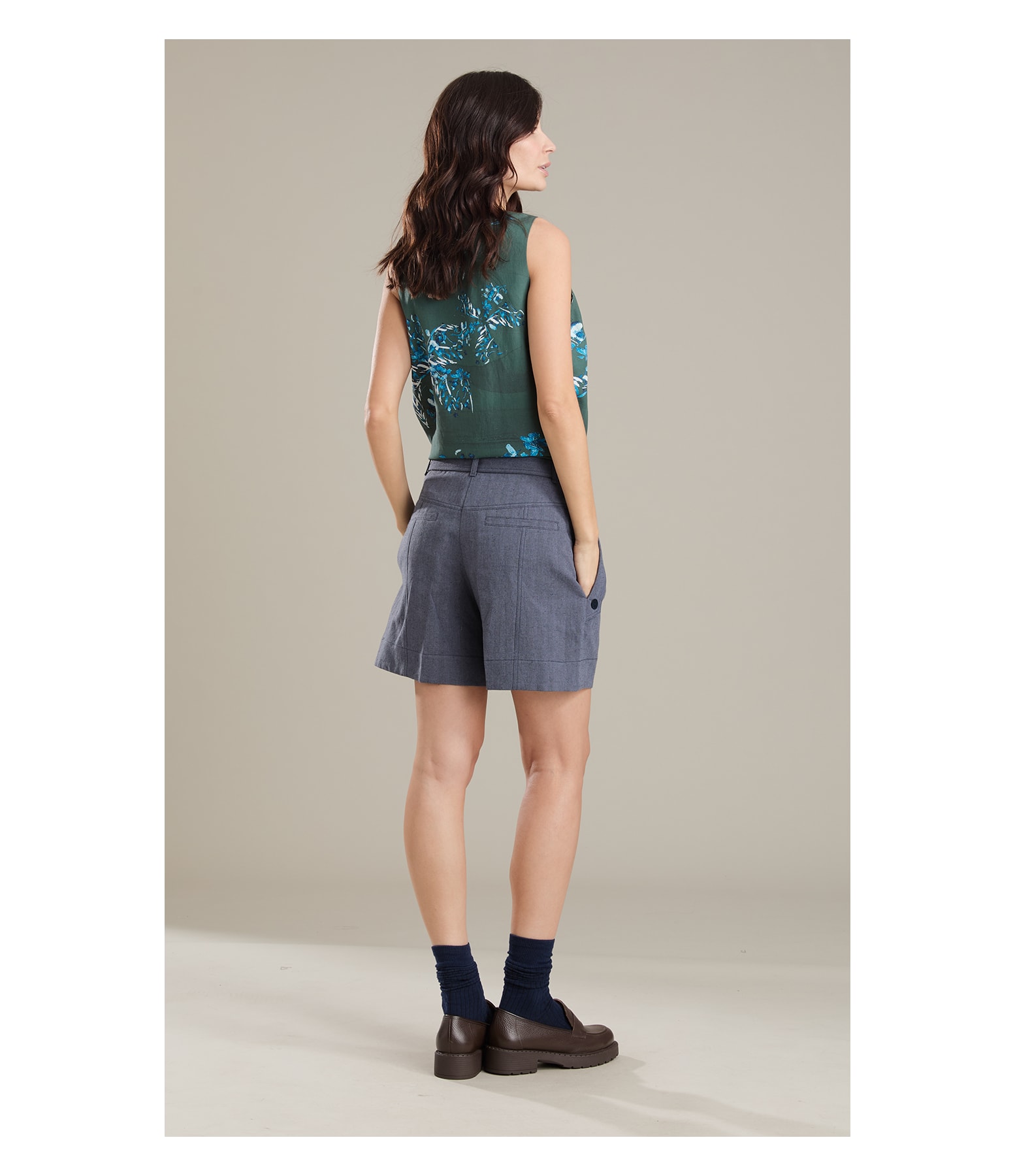 Regata Linho  Ayla Splatter Floresta