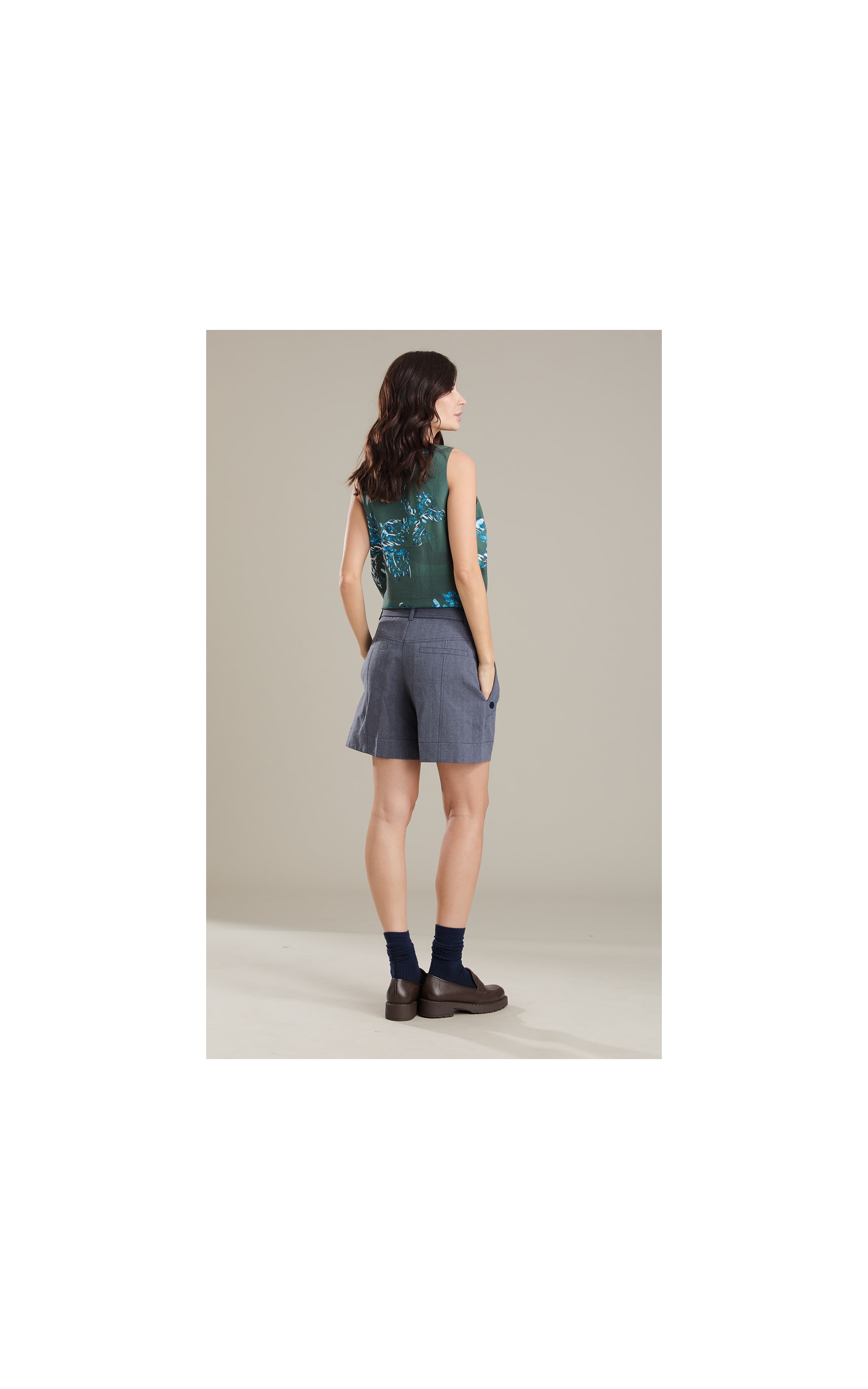 Regata Linho  Ayla Splatter Floresta