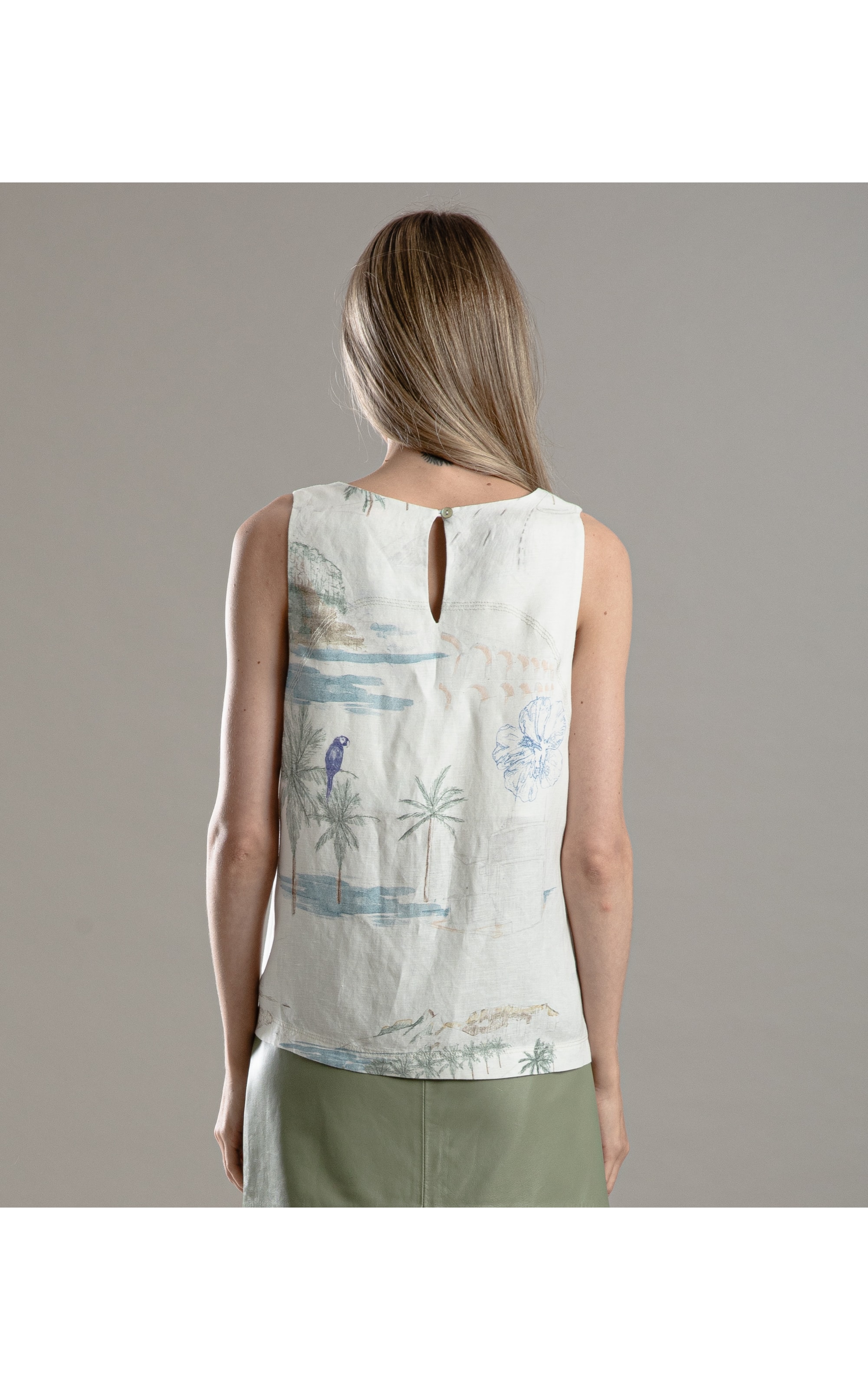Regata Linho   Cleo Spot Branco