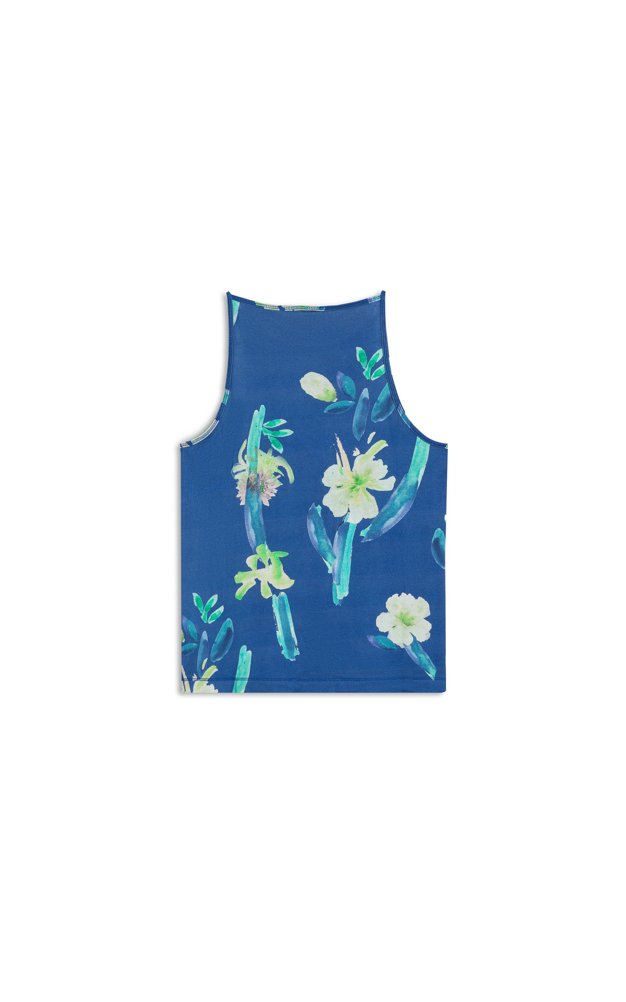 Regata Linho Estampa Florish Azul Bic