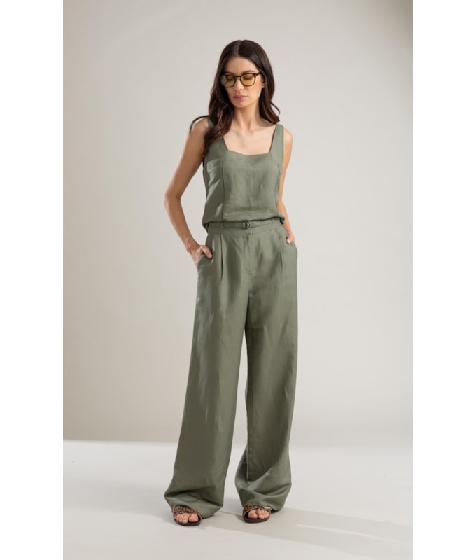 Regata Linho  Marpi Verde Militar