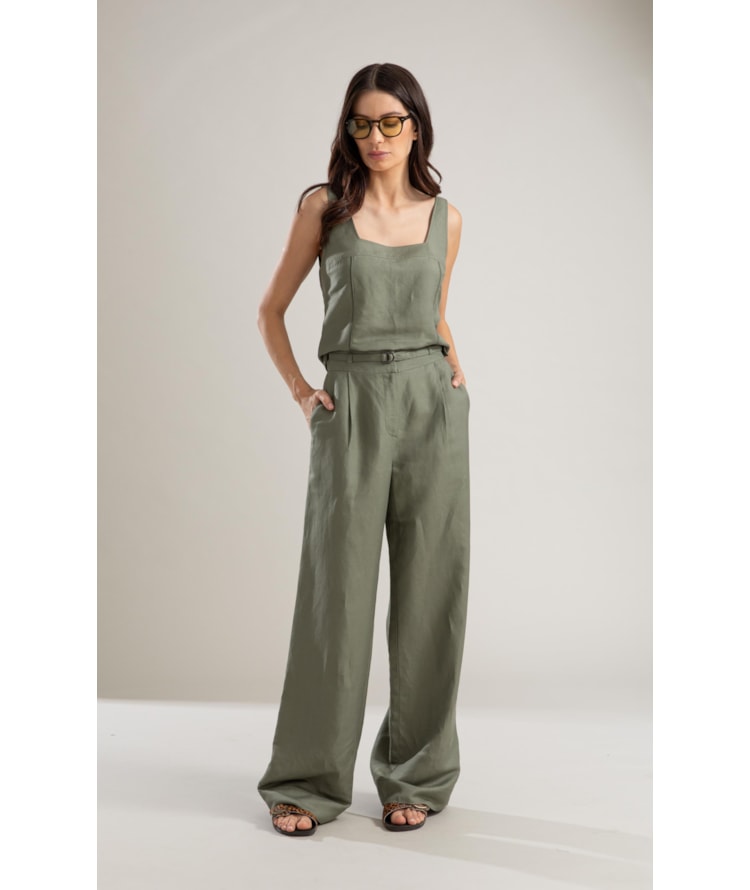 Regata Linho  Marpi Verde Militar