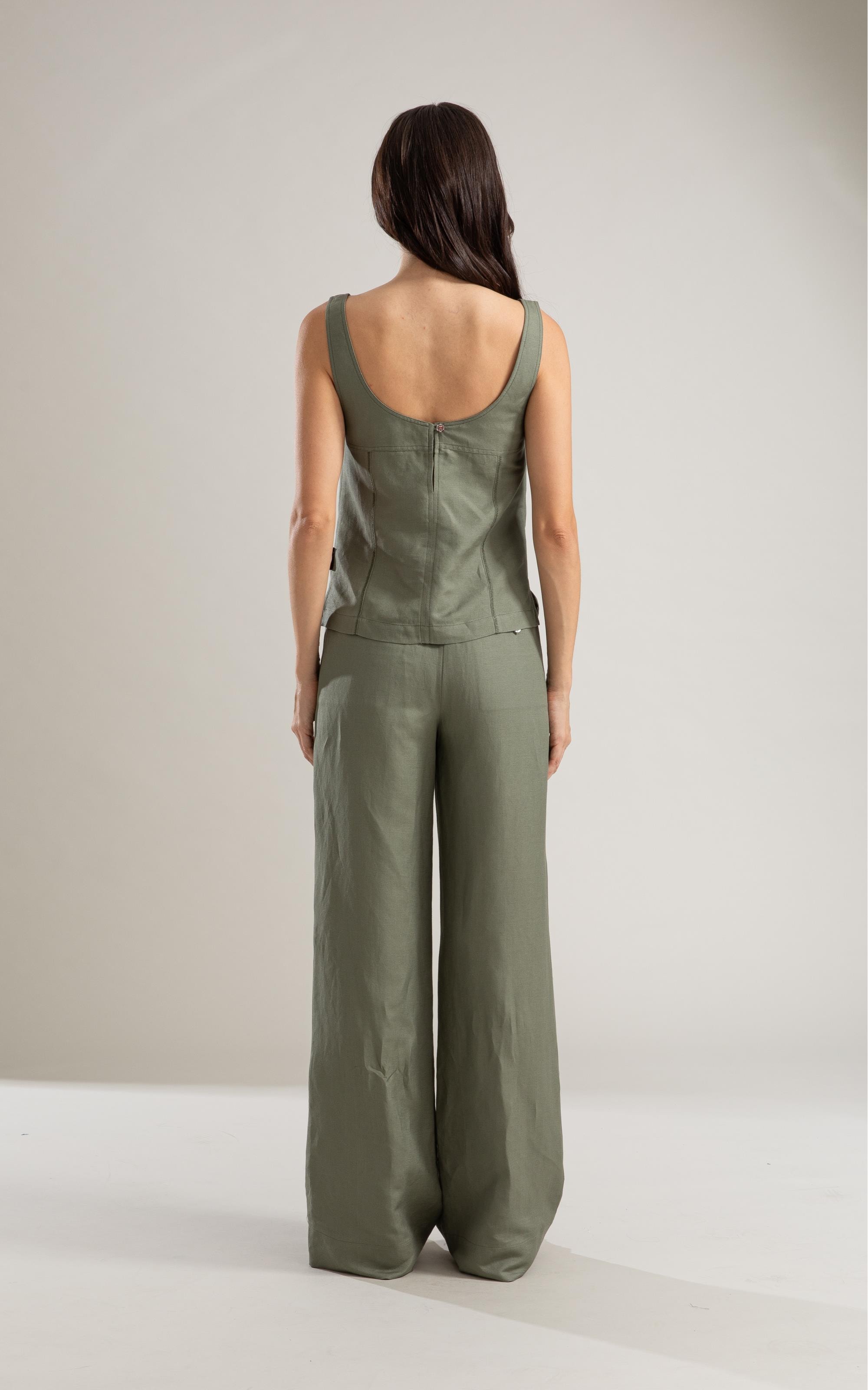 Regata Linho  Marpi Verde Militar