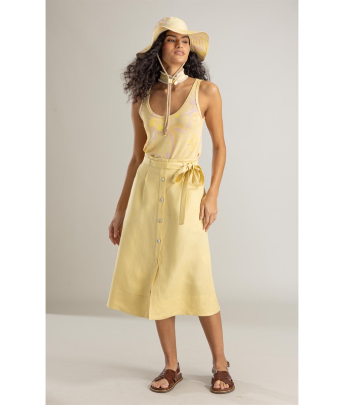 Regata Liria Estampa Caete Lb Amarelo