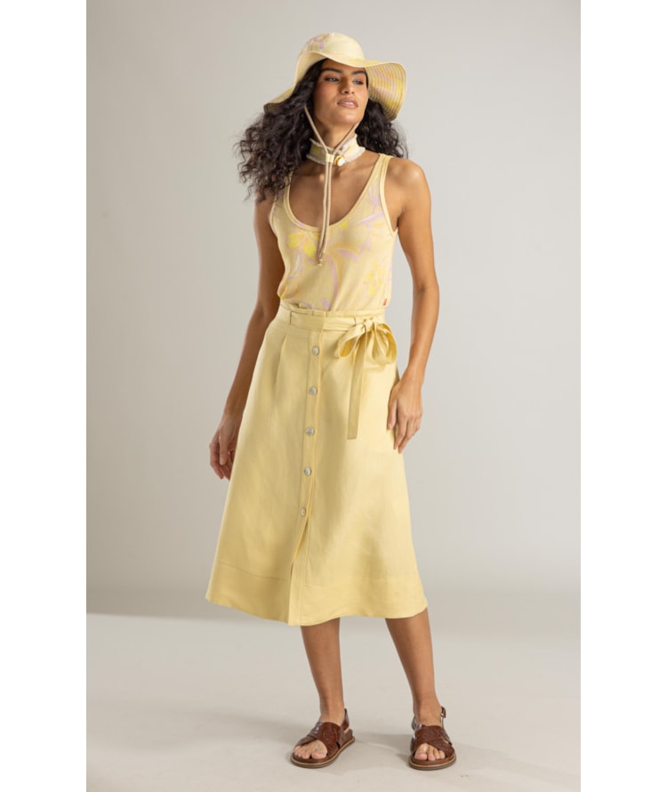 Regata Liria Estampa Caete Lb Amarelo