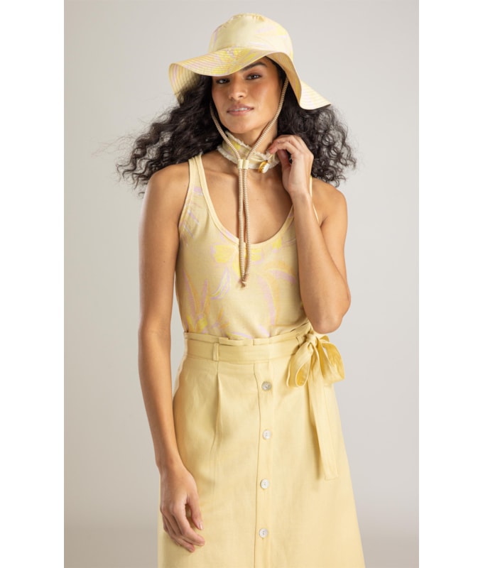 Regata Liria Estampa Caete Lb Amarelo