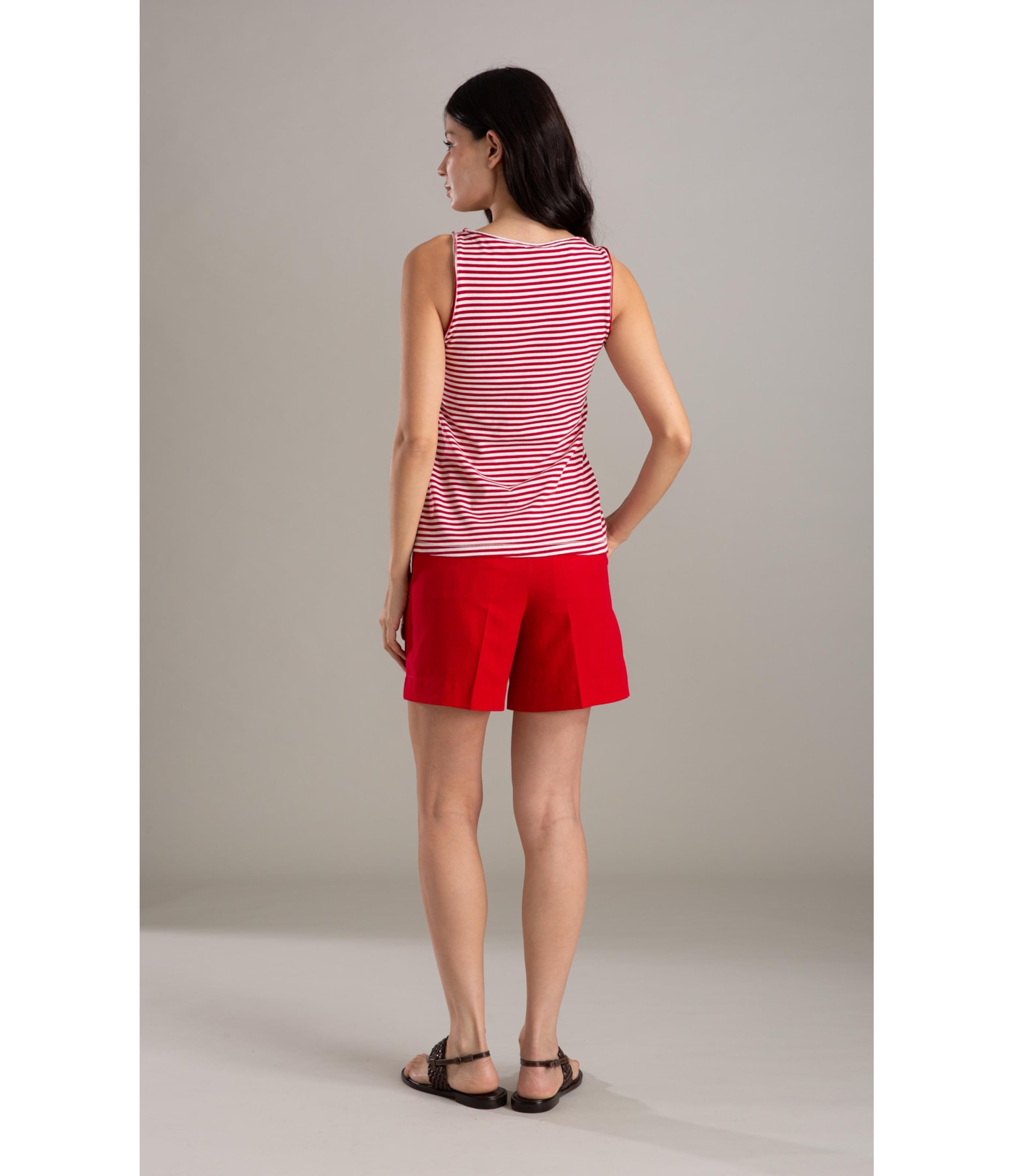 Regata Liria Listrada Vermelho