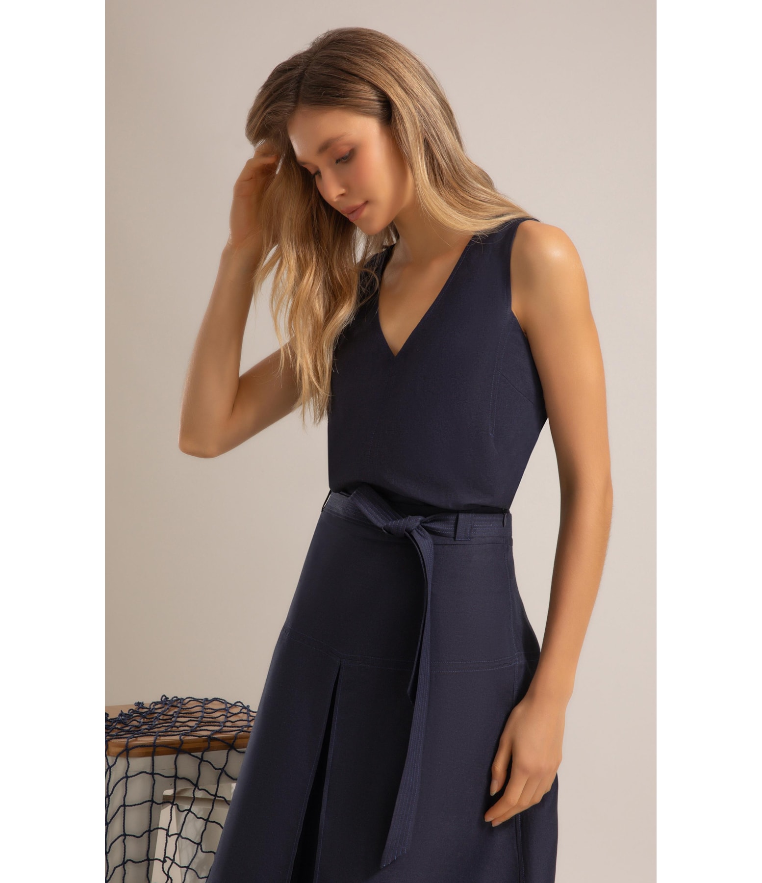 Regata Nora Linho Blend Dark Navy