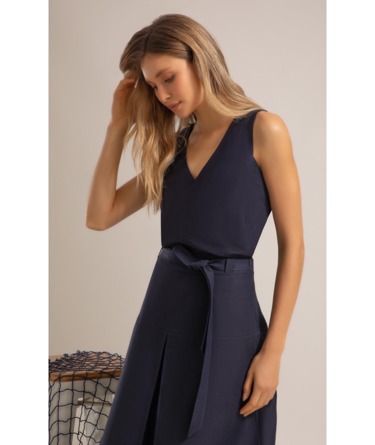 Regata Nora Linho Blend Dark Navy