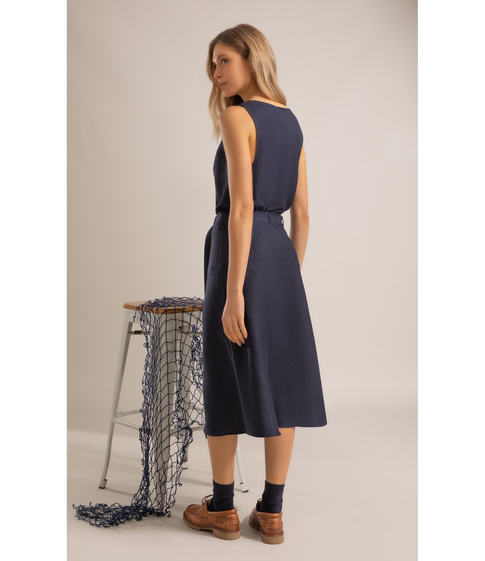 Regata Nora Linho Blend Dark Navy