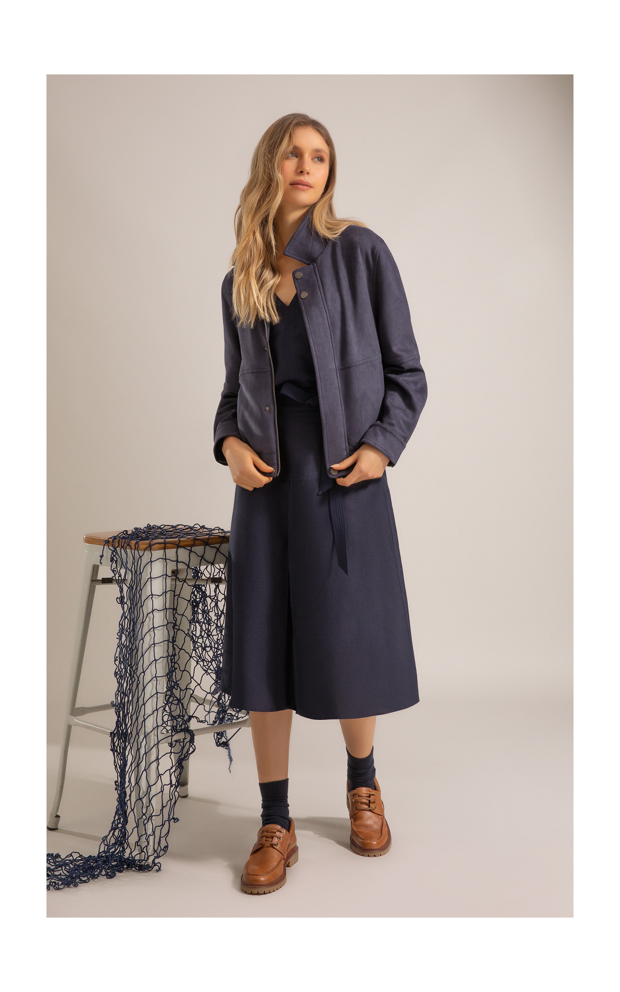 Regata Nora Linho Blend Dark Navy