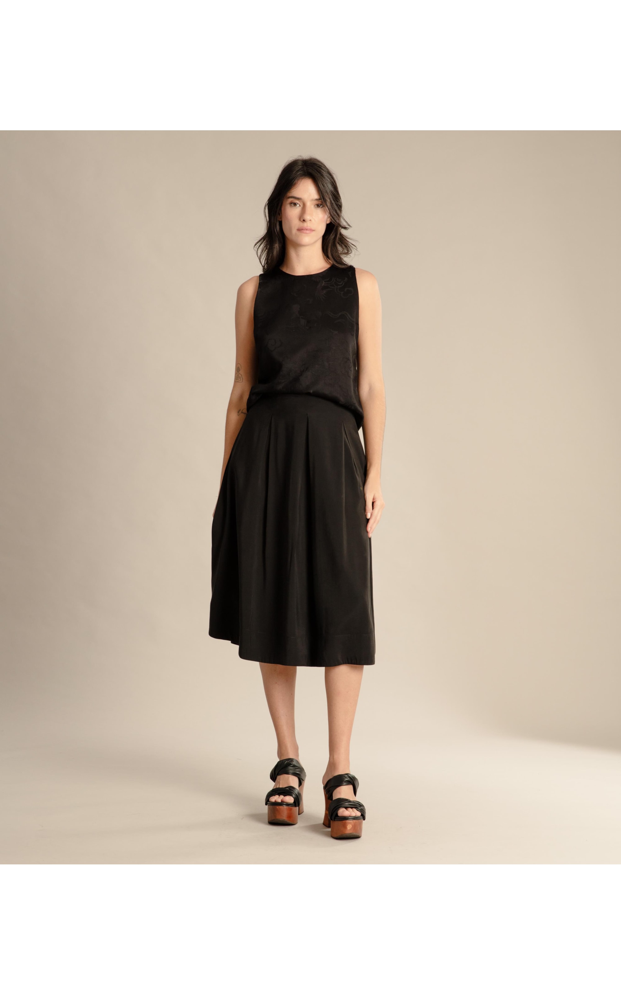 Regata Oda Jacquard Preto