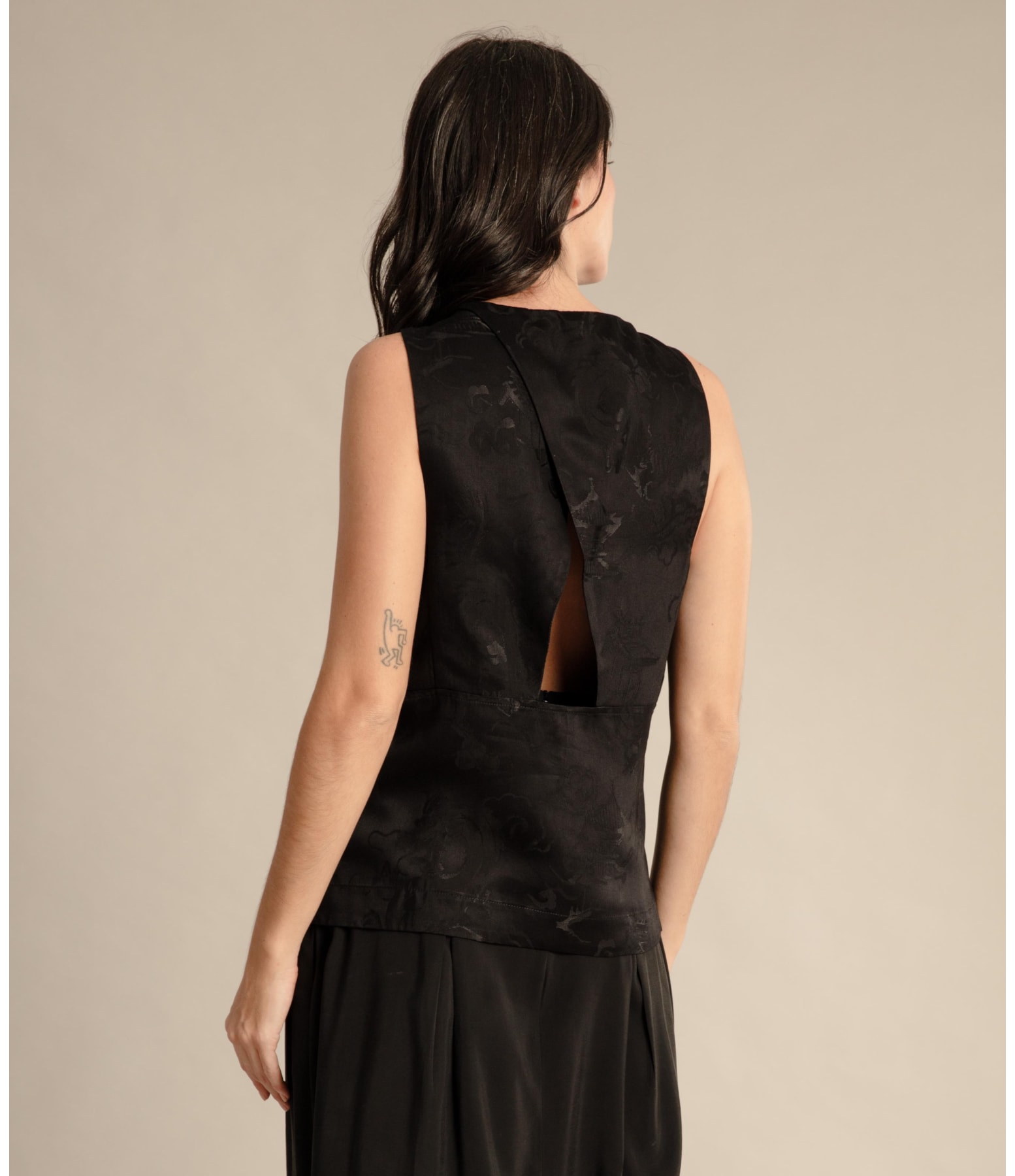 Regata Oda Jacquard Preto