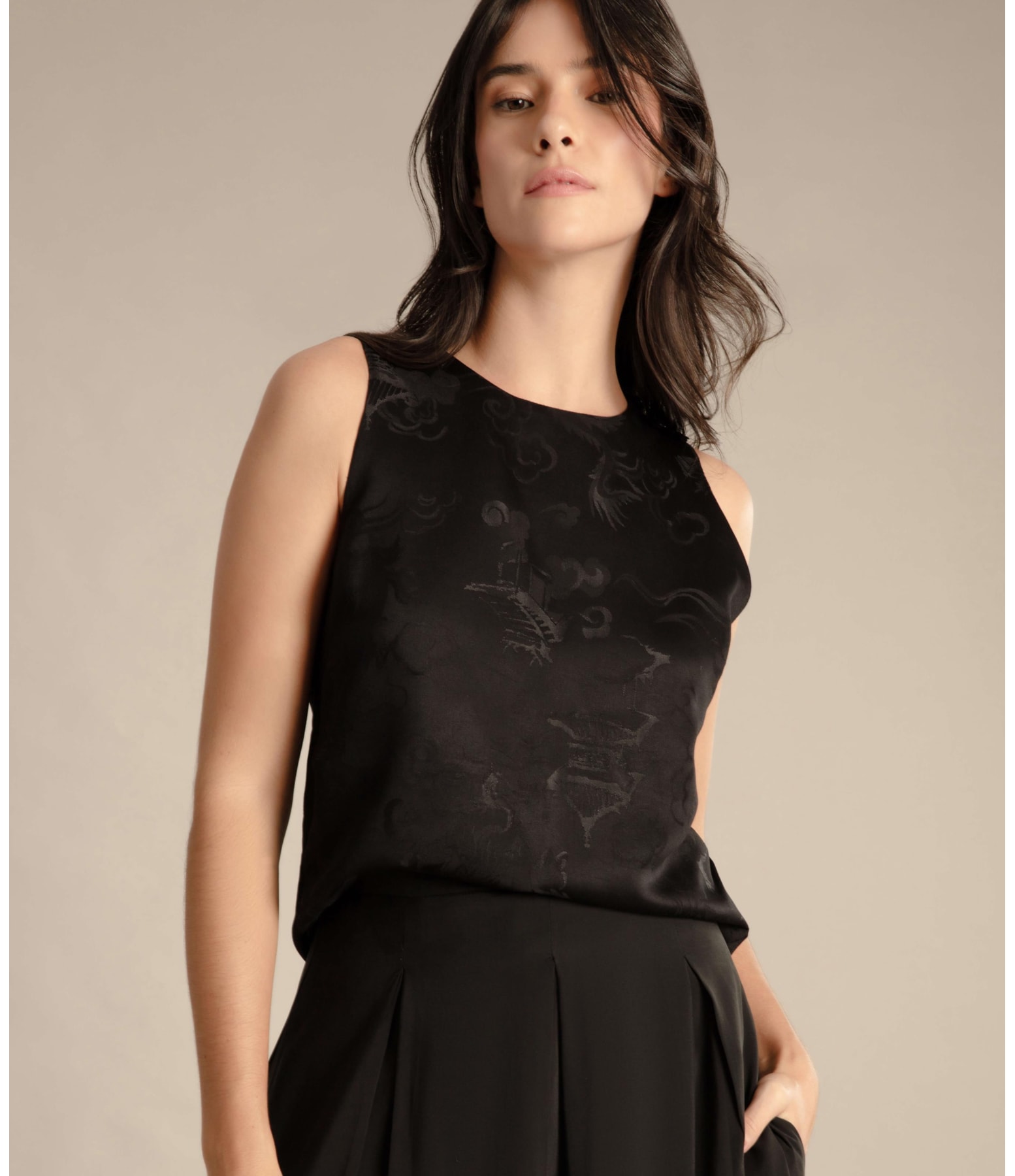 Regata Oda Jacquard Preto